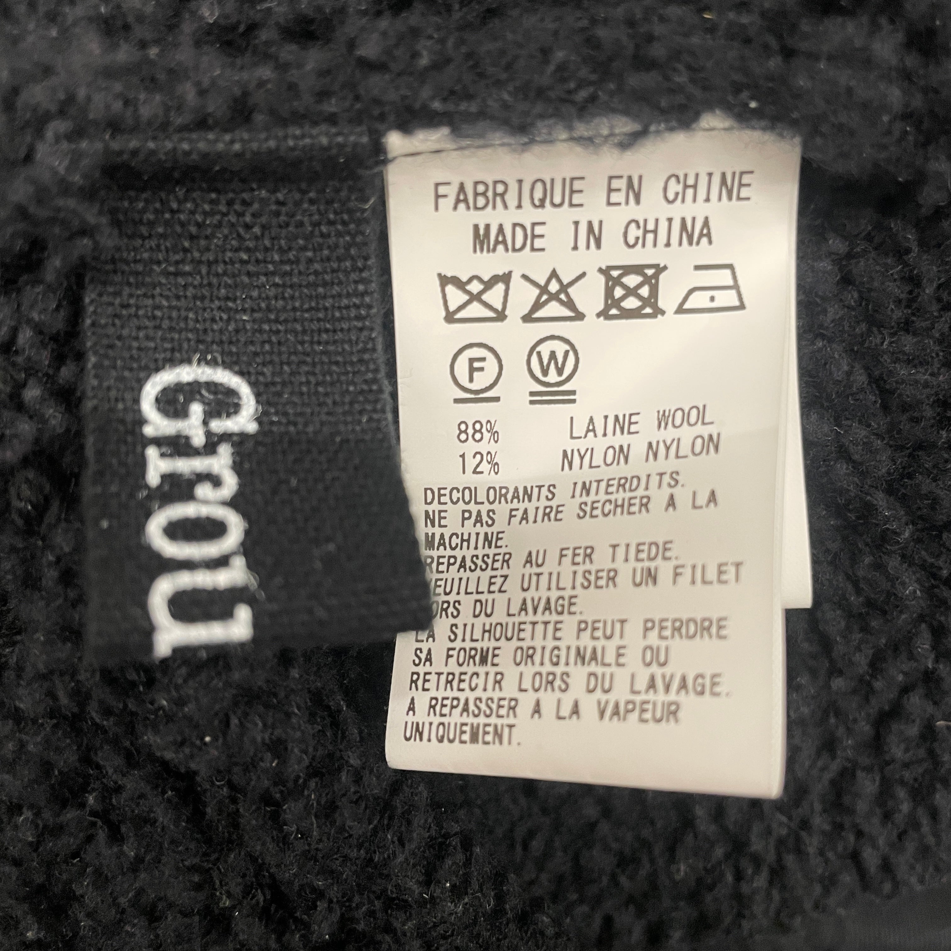 Ground Y/YOHJI YAMAMOTO/Beanie/Cotton/BLK/M's/FW25 TRAPPER STYLE BEANIE view 3
