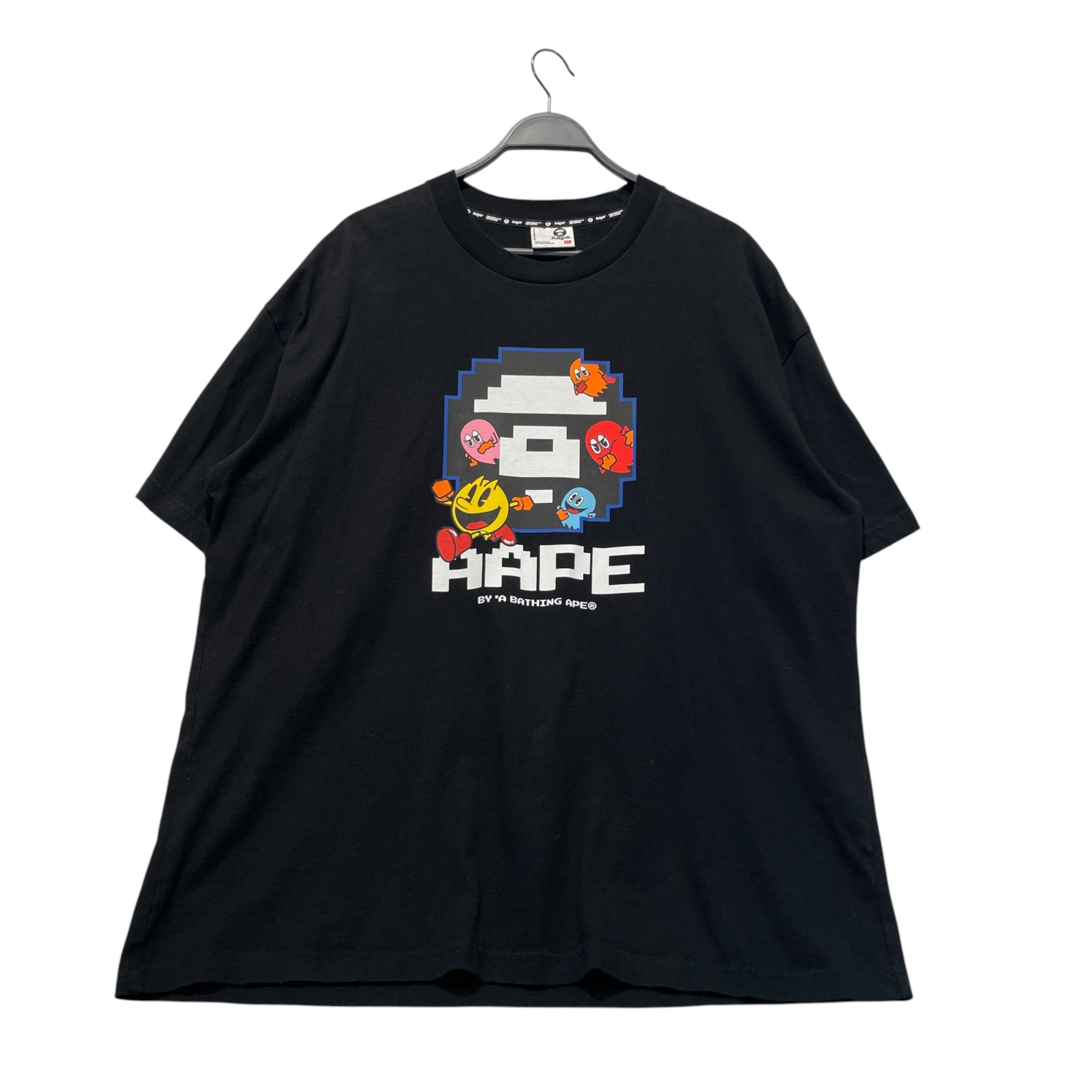 AAPE BY A BATHING APE/T-Shirt/XXL/Cotton/BLK/Graphic/Pacman Collab Tee view 1