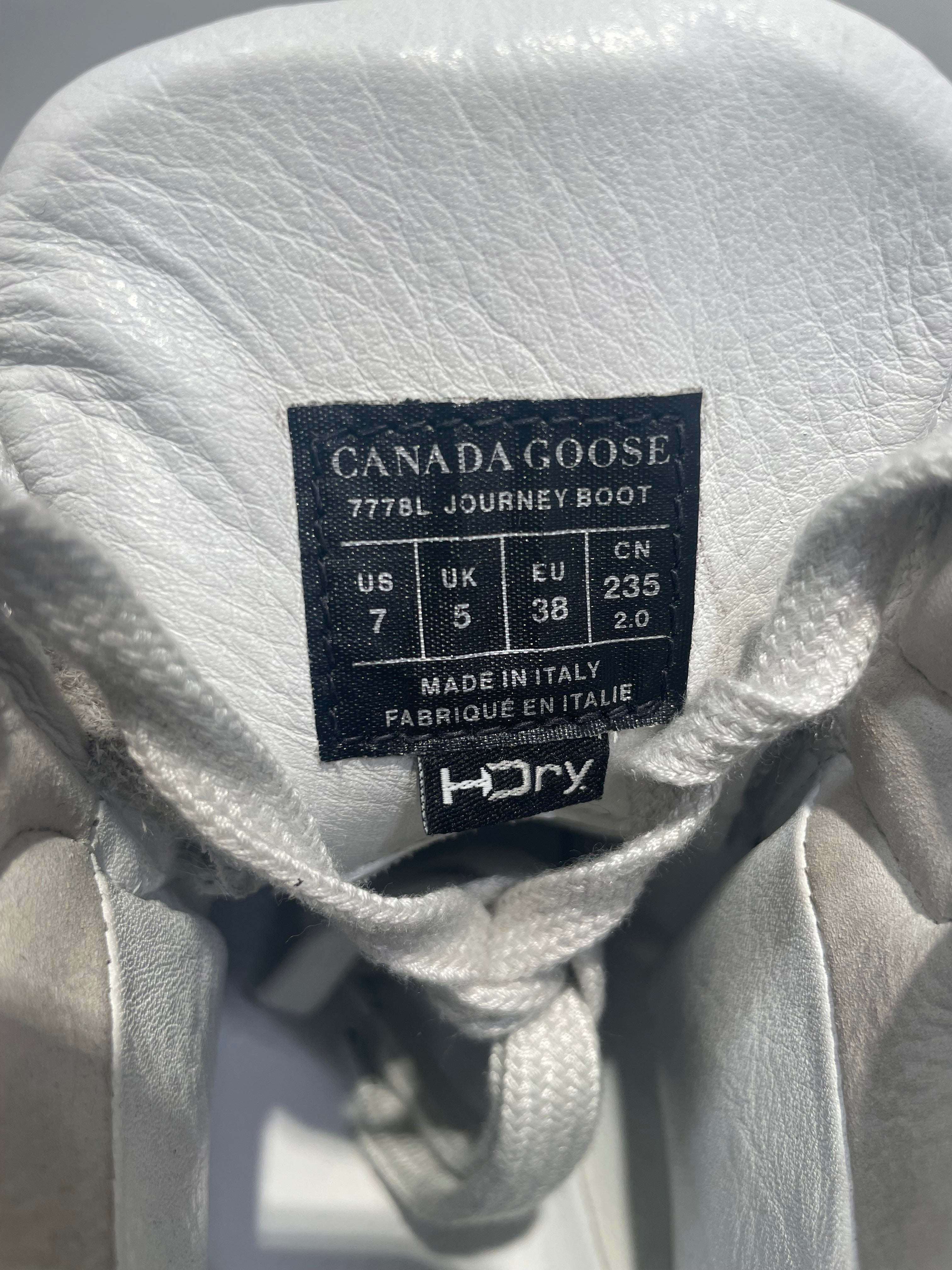 CANADA GOOSE/Boots/US 7/Leather/WHT/JOURNEY BOOTS/BEIGE/HEAVY/ view 3