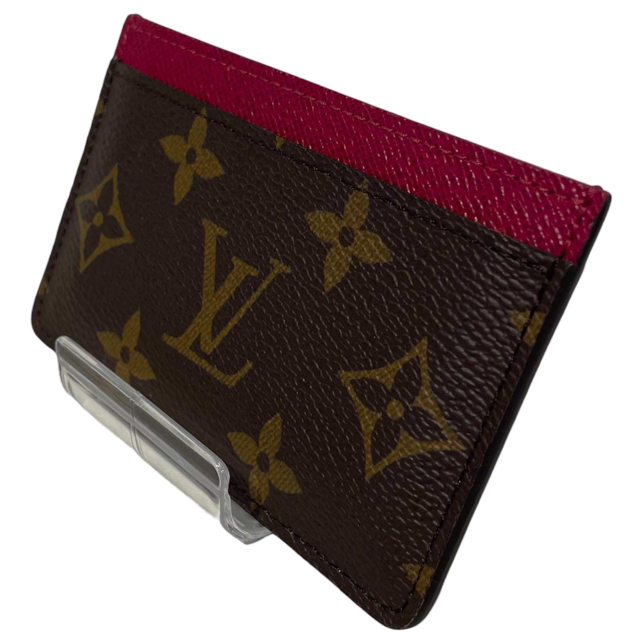 LOUIS VUITTON/Wallet/Monogram/Leather/PNK/LV CARD HOLDER FUCHSIA PINK view 1