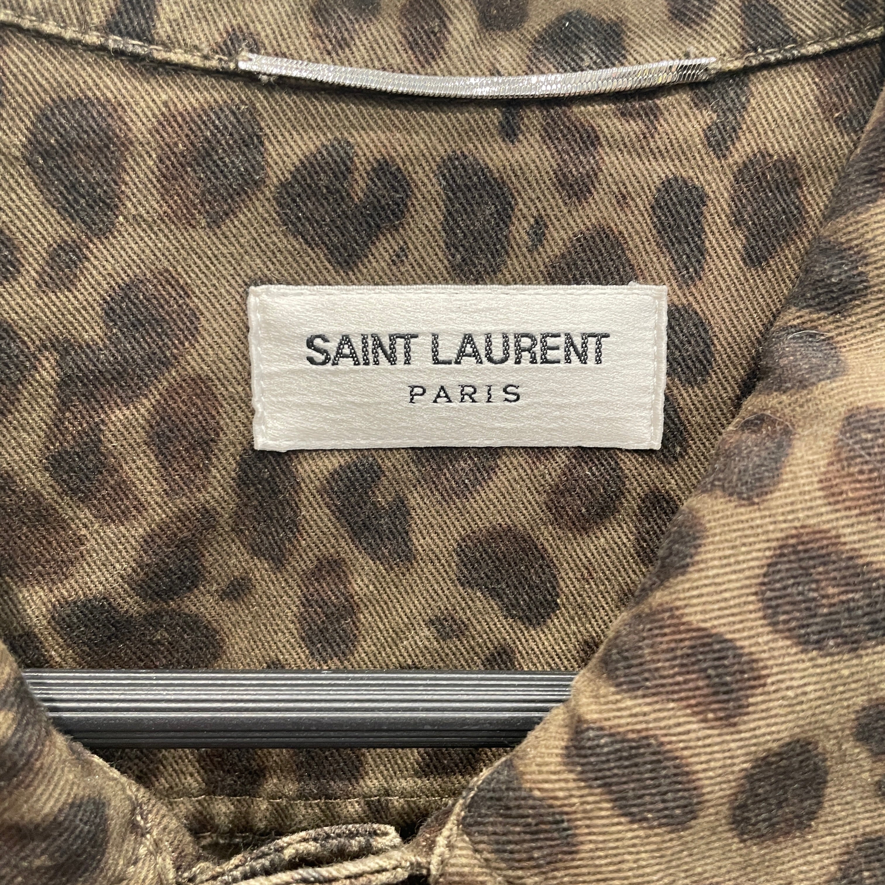 SAINT LAURENT/Tailored Jkt/48/Cotton/CML/Leopard/ view 3