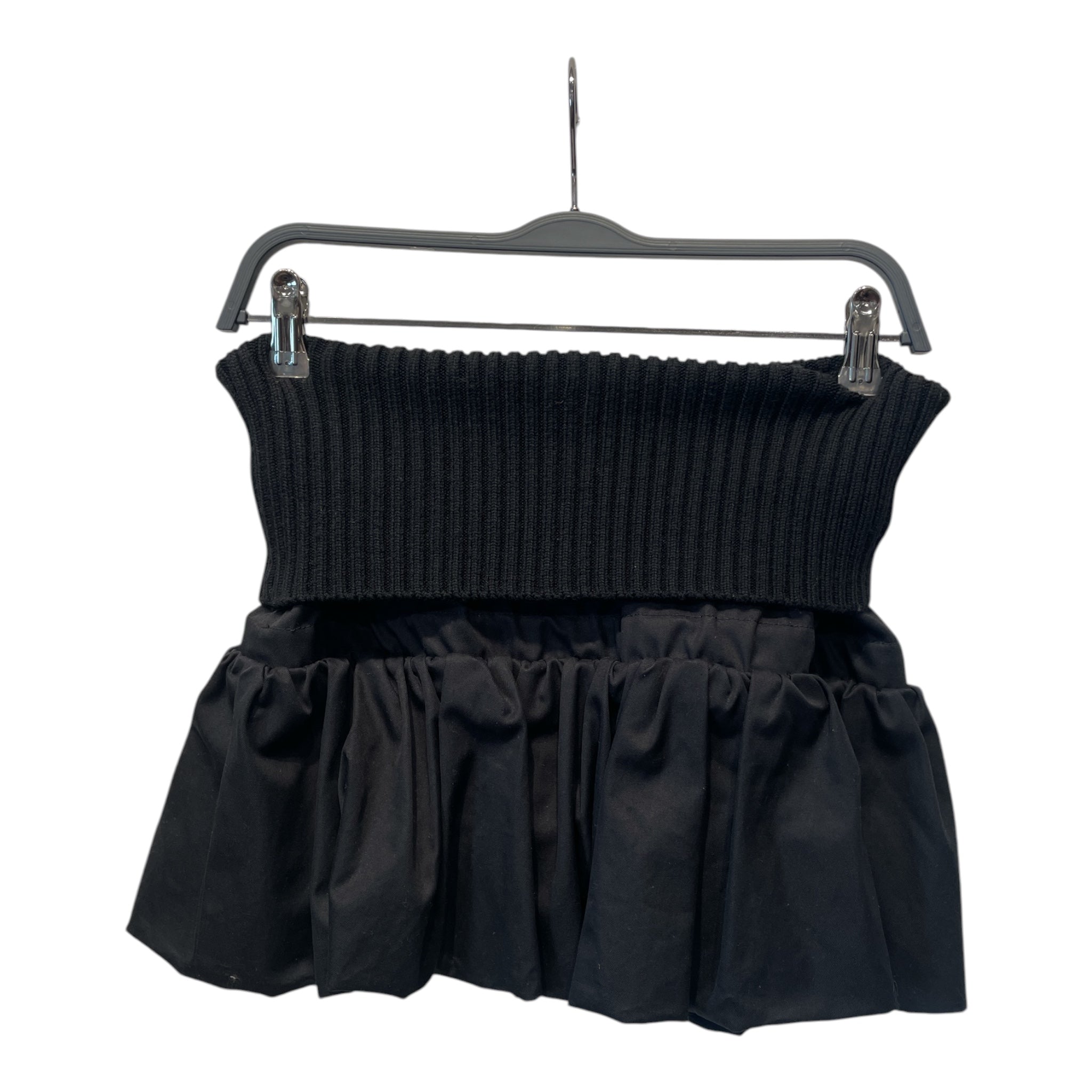 DSQUARED2/Skirt/38/Cotton/BLK/FOLD OVER RIBBED KNIT view 2