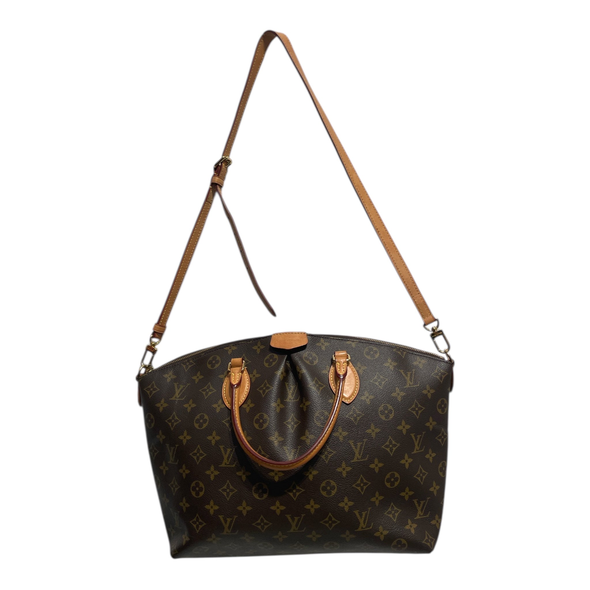 LOUIS VUITTON/Hand Bag/Monogram/Leather/BRW/BOESI/STRAP view 1