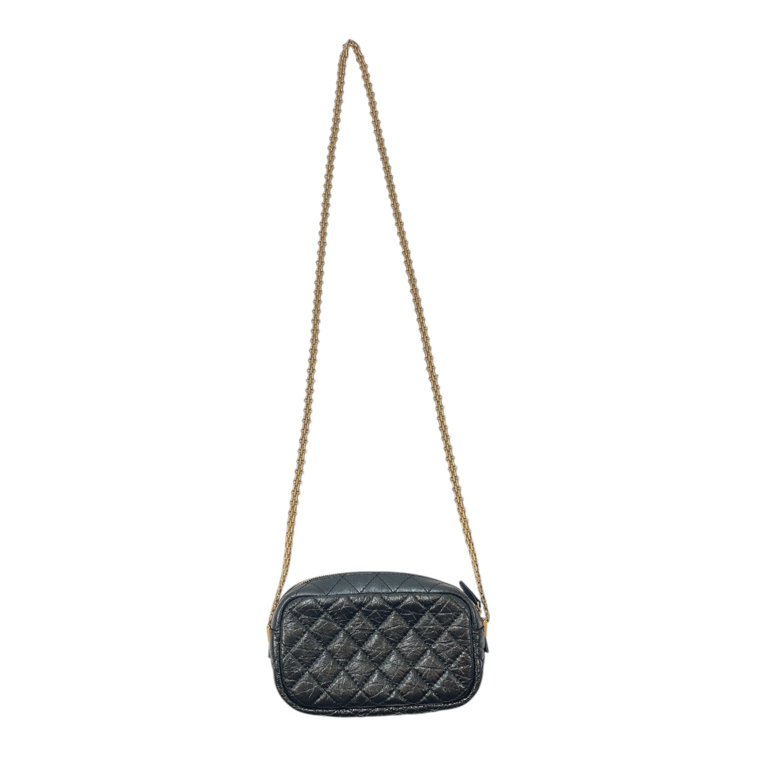 CHANEL/Bag/Leather/BLK/CAMERA SHOULDER DIAMOND STITCH view 2