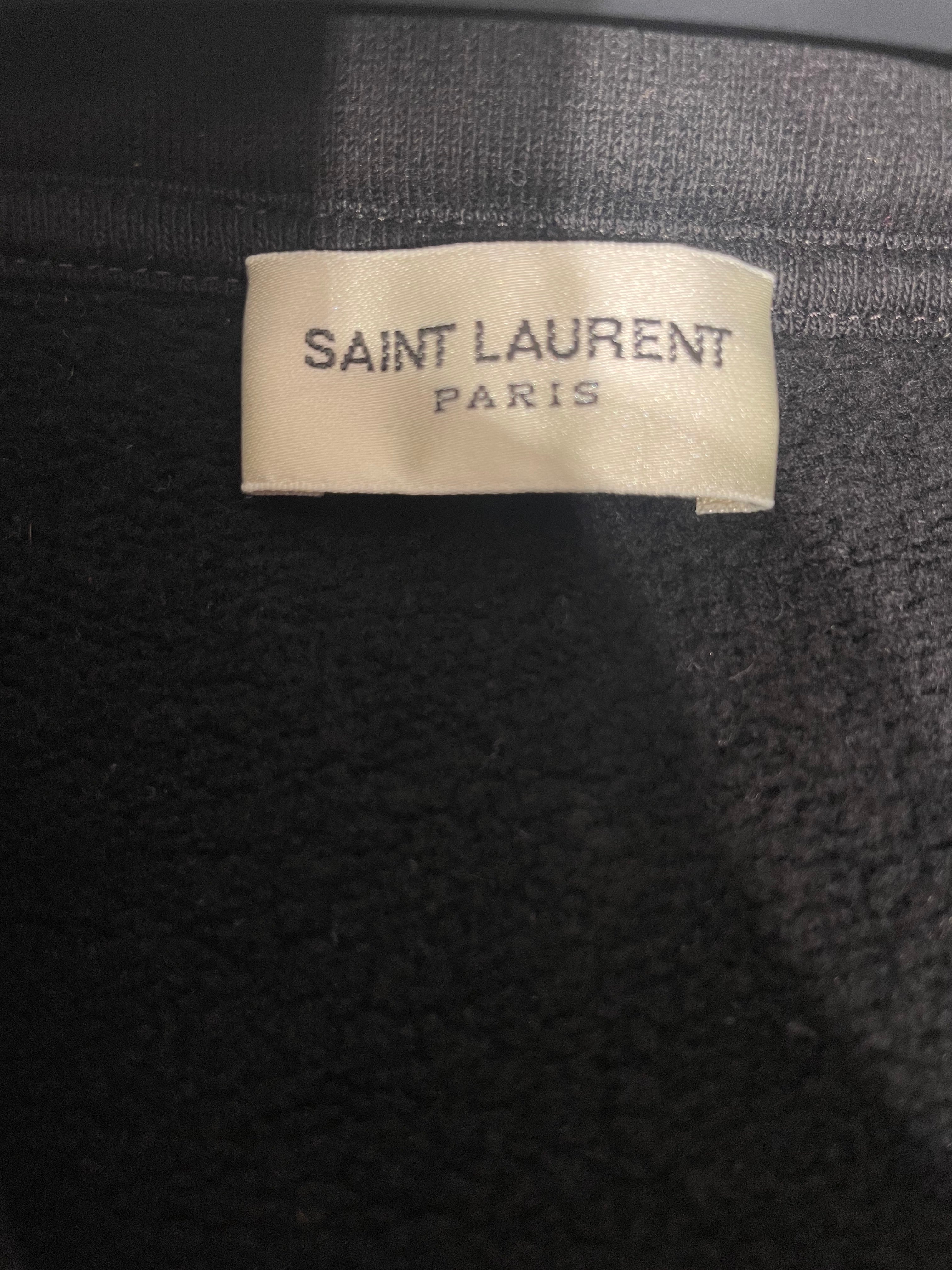 SAINT LAURENT/Tops/M/Cotton/BLK/1/4 zip view 3