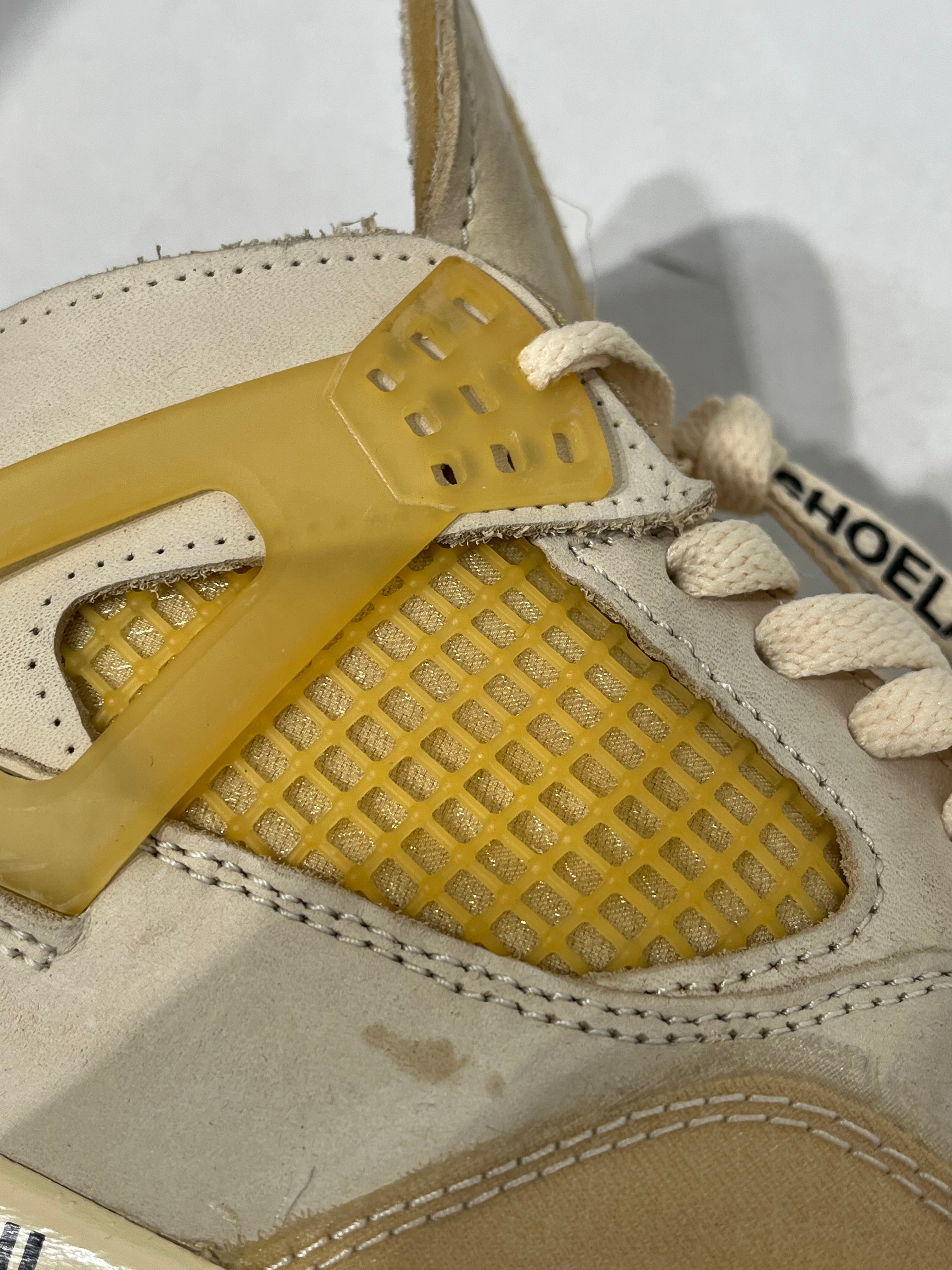 OFF-WHITE/Low-Sneakers/US 9/Cotton/CRM/AIR JORDAN 4 OFF WHITE SAIL view 7