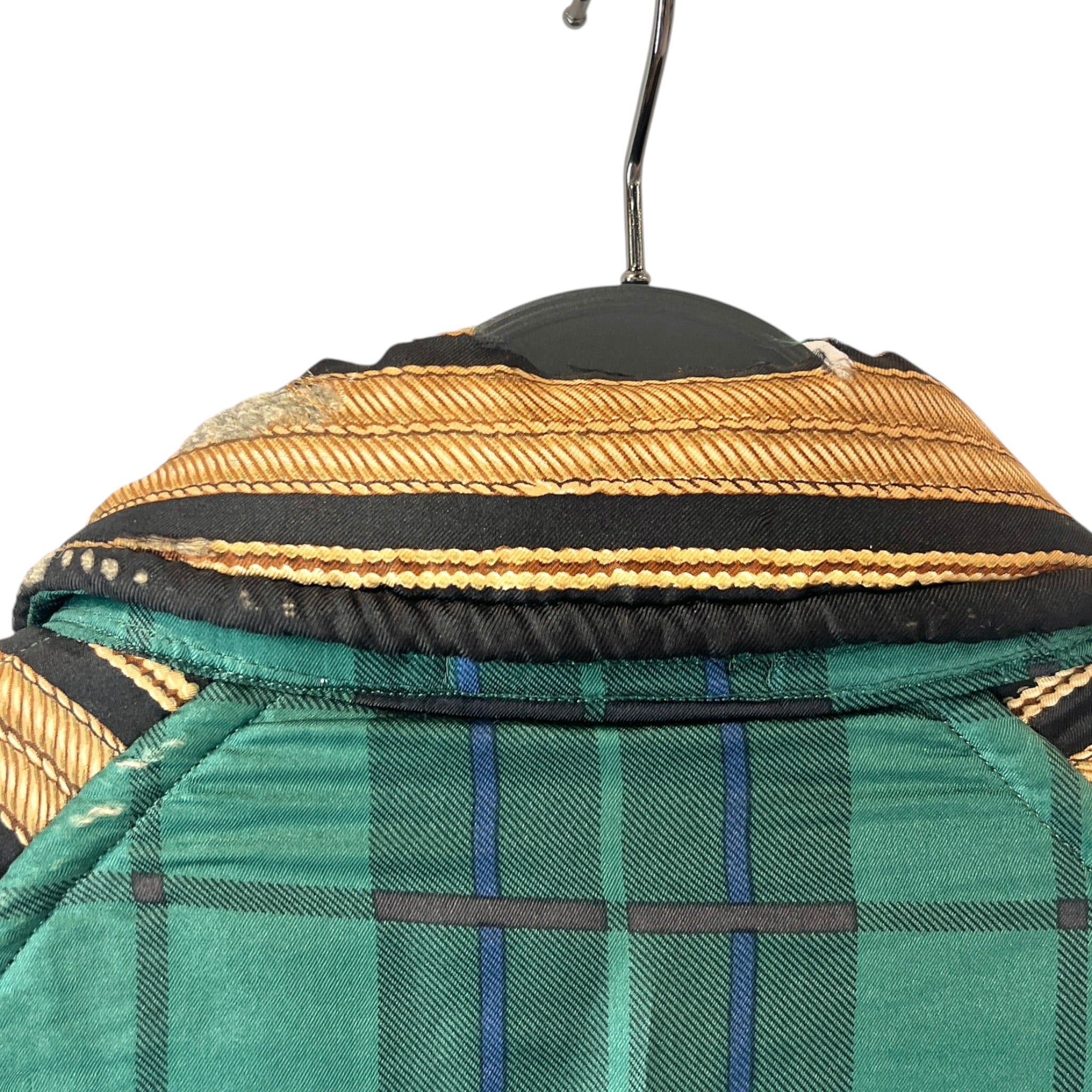 COMME des GARCONS HOMME PLUS/Jacket/M/Green/Silk/Plaid/ view 9