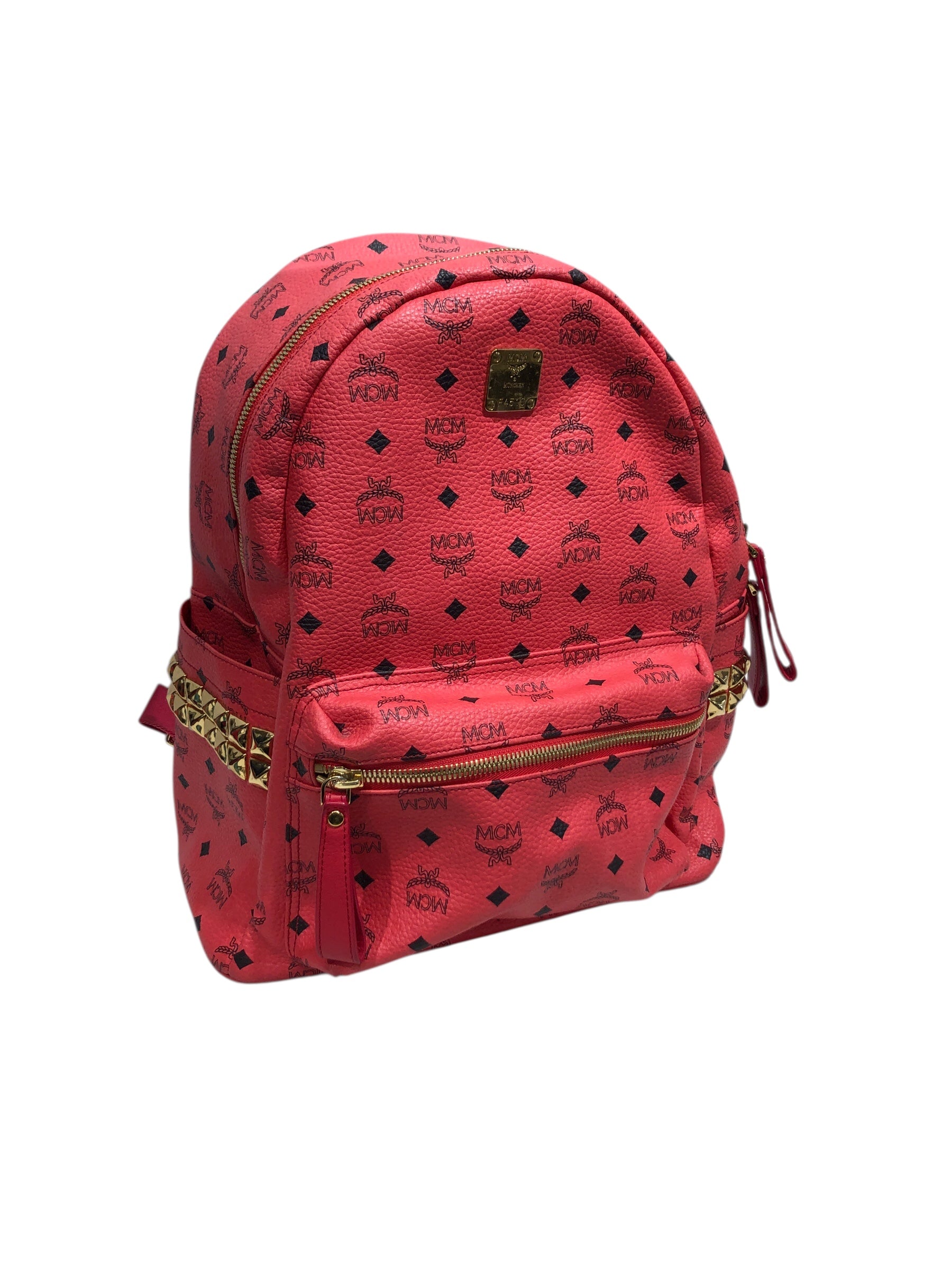 MCM/Backpack/Monogram/Leather/PNK/ view 1