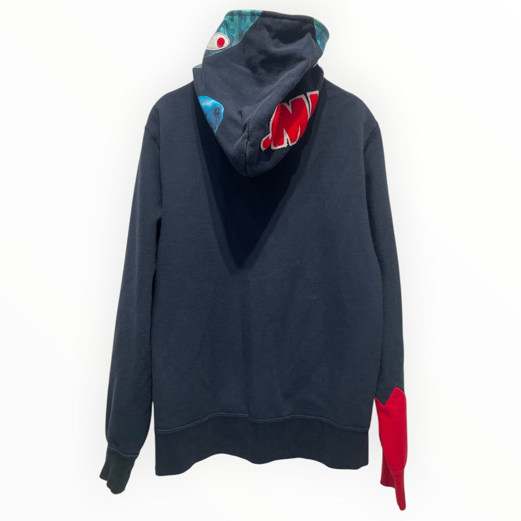 A BATHING APE/Hoodie/L/Cotton/NVY/jaws collab view 2