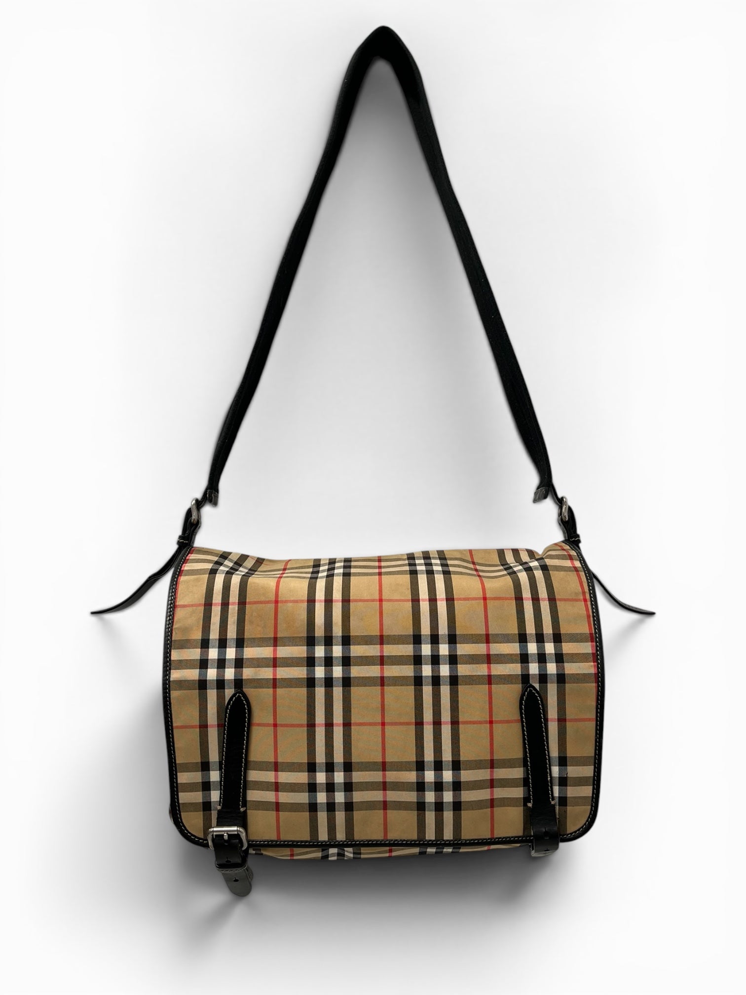 BURBERRY/Cross Body Bag/Plaid/CML/CANVAS MESSANGER BAG view 2