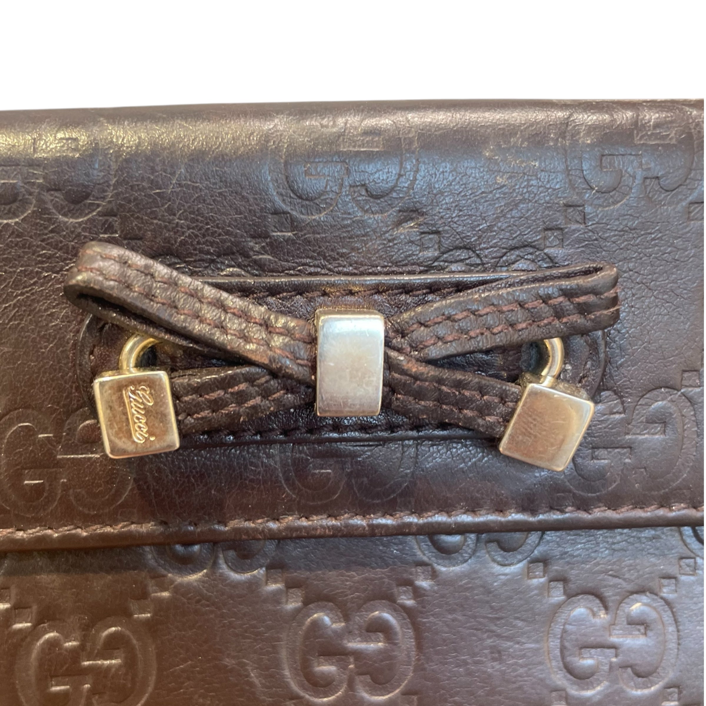 GUCCI/Long Wallet/Leather/BRW/CHARISMA WALLET W BOW view 3
