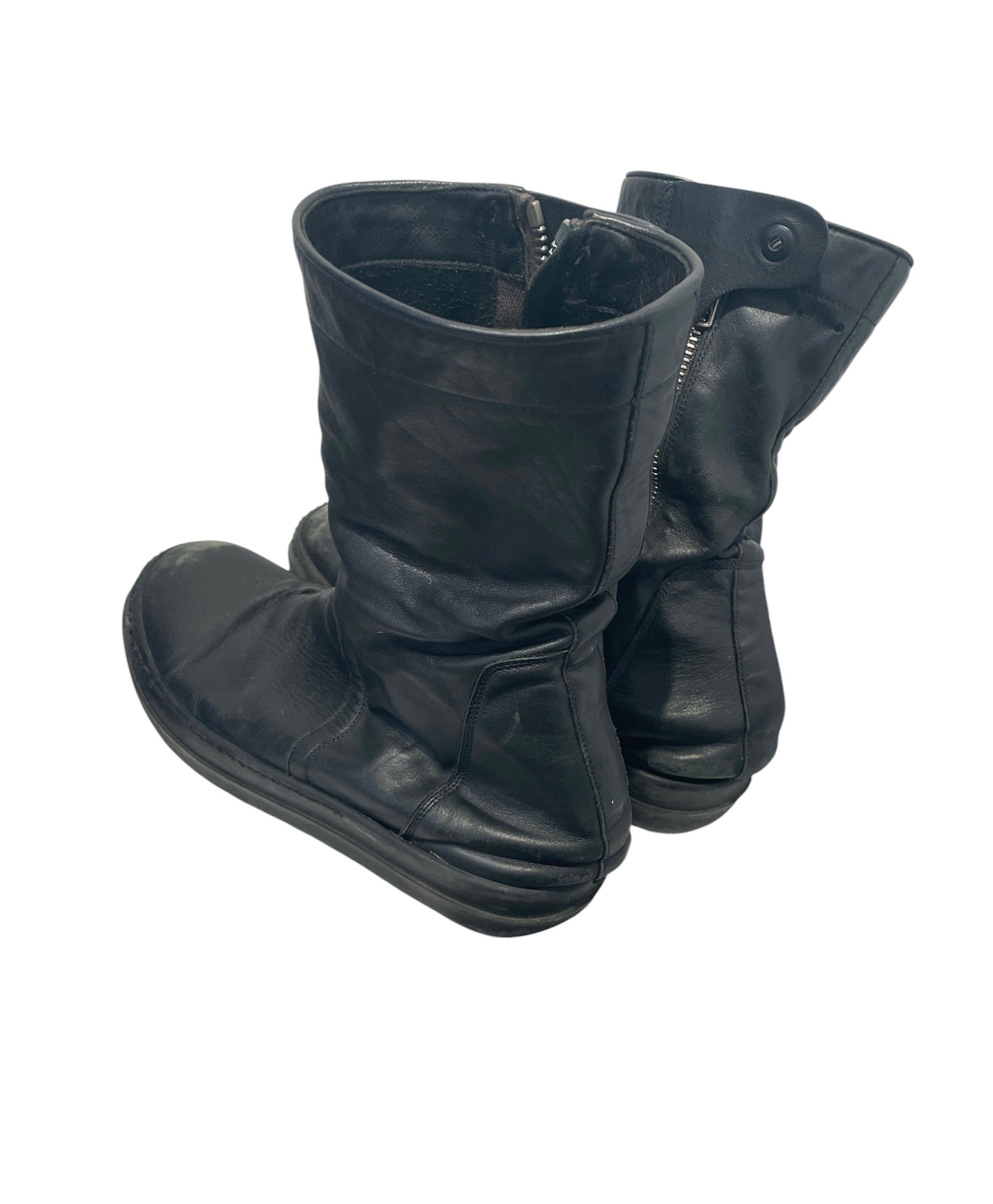 Rick Owens/Boots/EU 44/Leather/BLK/side zip creepers view 2