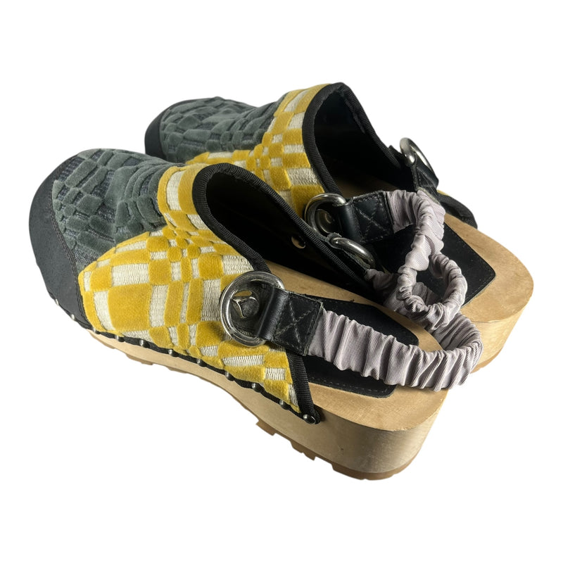 Brain Dead/Shoes/US 10.5/Hombre Check/Cotton/MLT/WOODEN CLOG