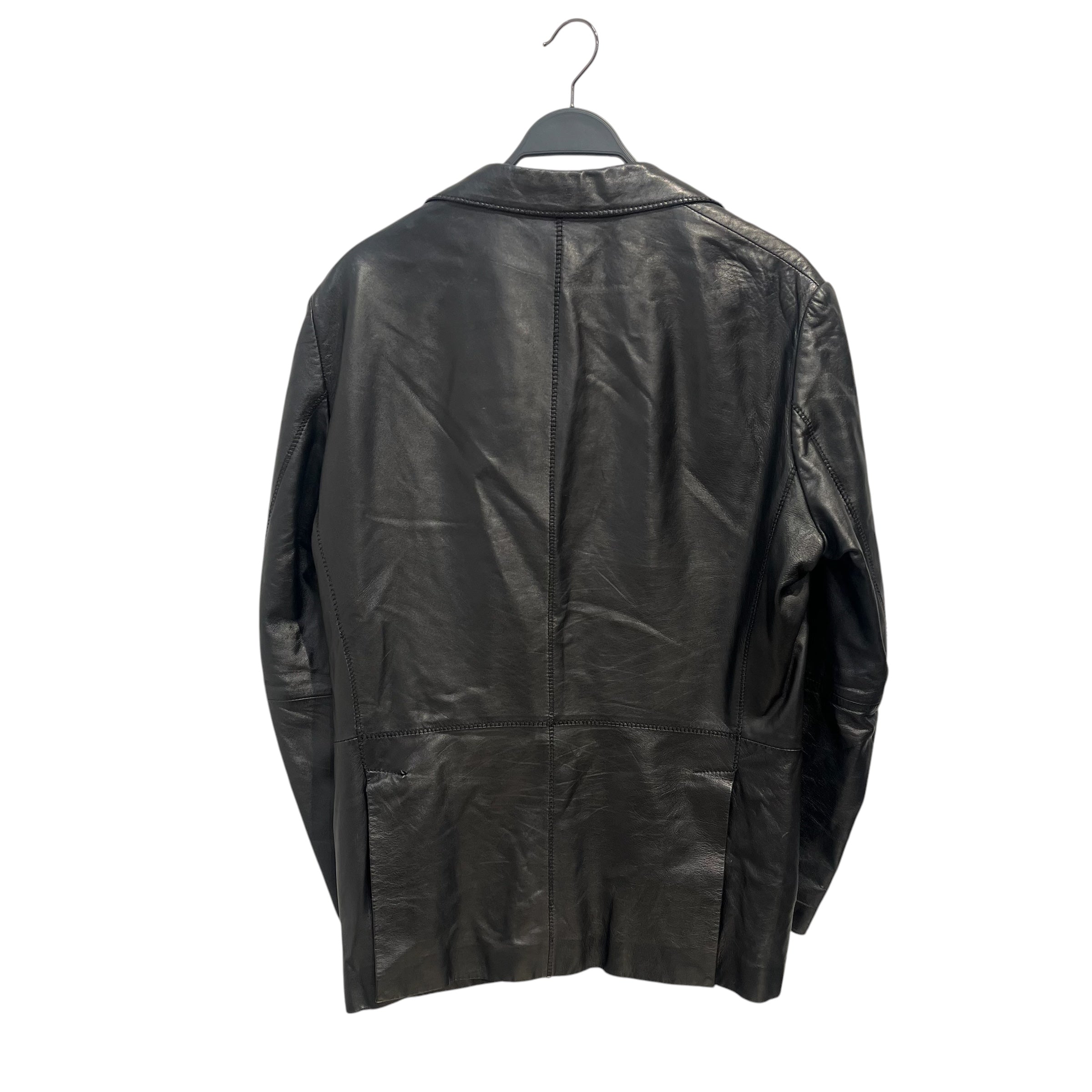 Just cavalli/Leather Jkt/52/Leather/BLK/brw/grn logo lining blazer view 3