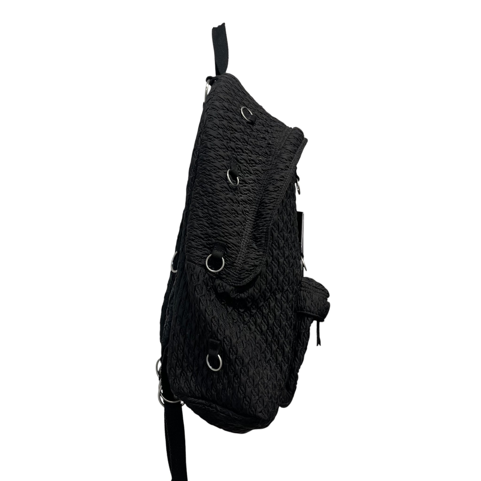 EASTPAK/RAF SIMONS/Backpack/Nylon/BLK/RINGS ALL OVER view 6