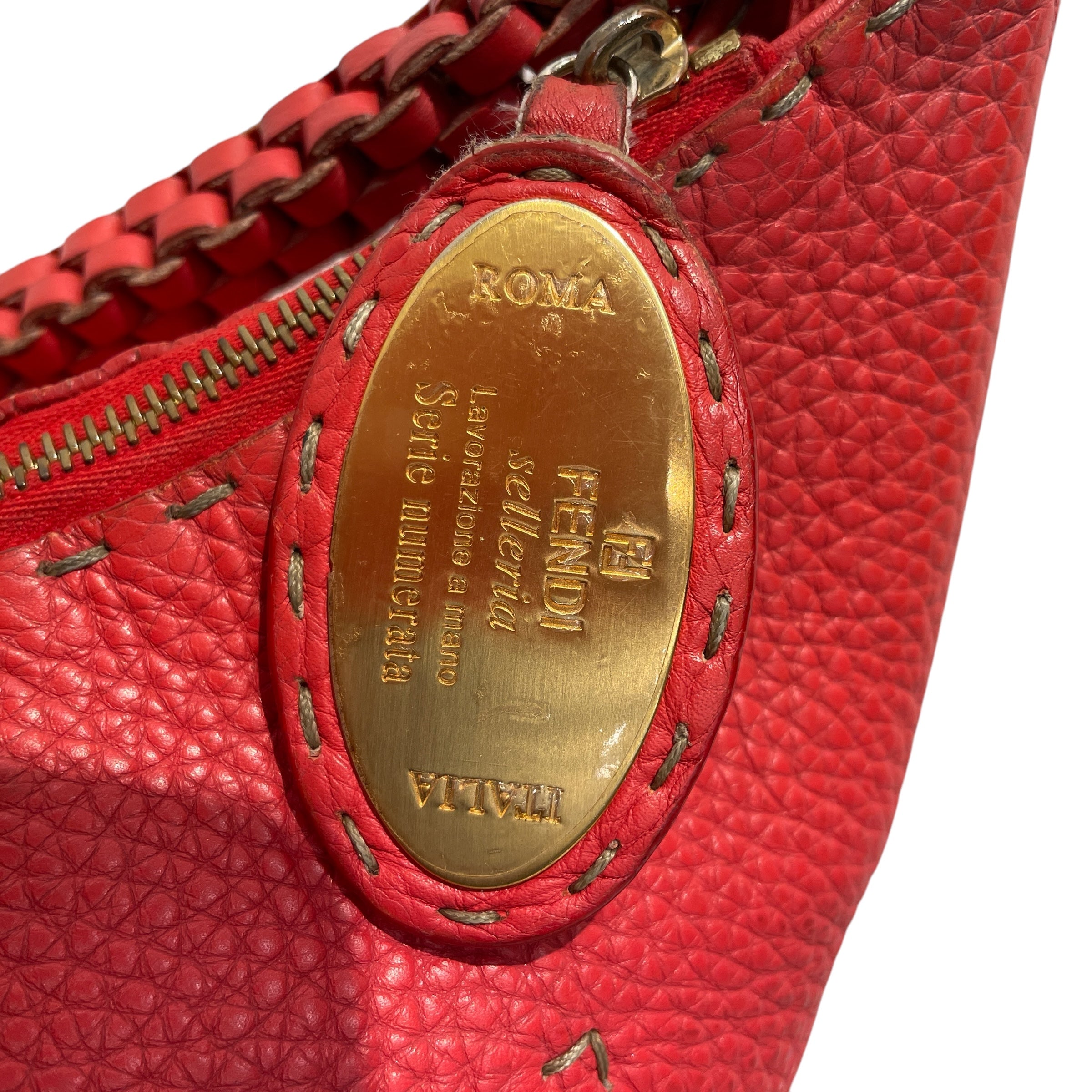 FENDI/Hand Bag/Leather/RED/FENDI LOGO HOBO view 8