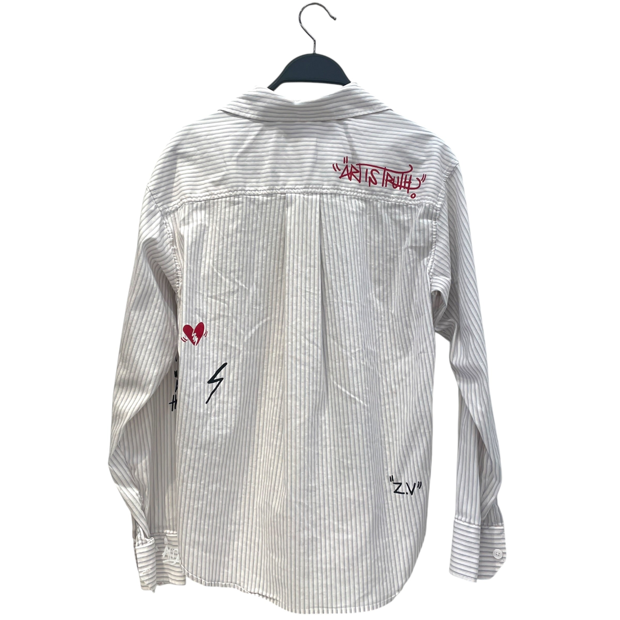 Zadig&Voltaire/LS Shirt/S/Stripe/Cotton/WHT/ view 2