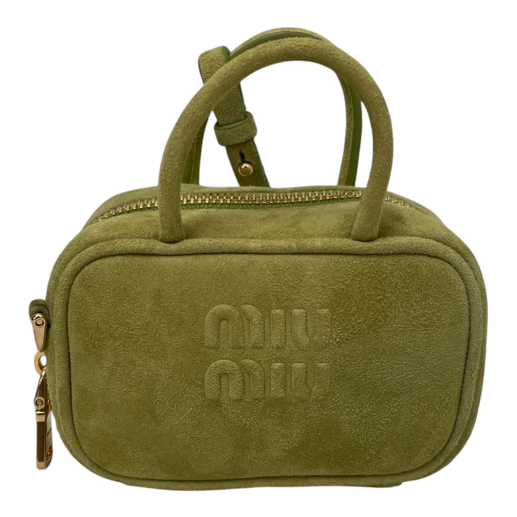 MIU MIU/Tote Bag/Suede/GRN/GREENSUEDE view 1