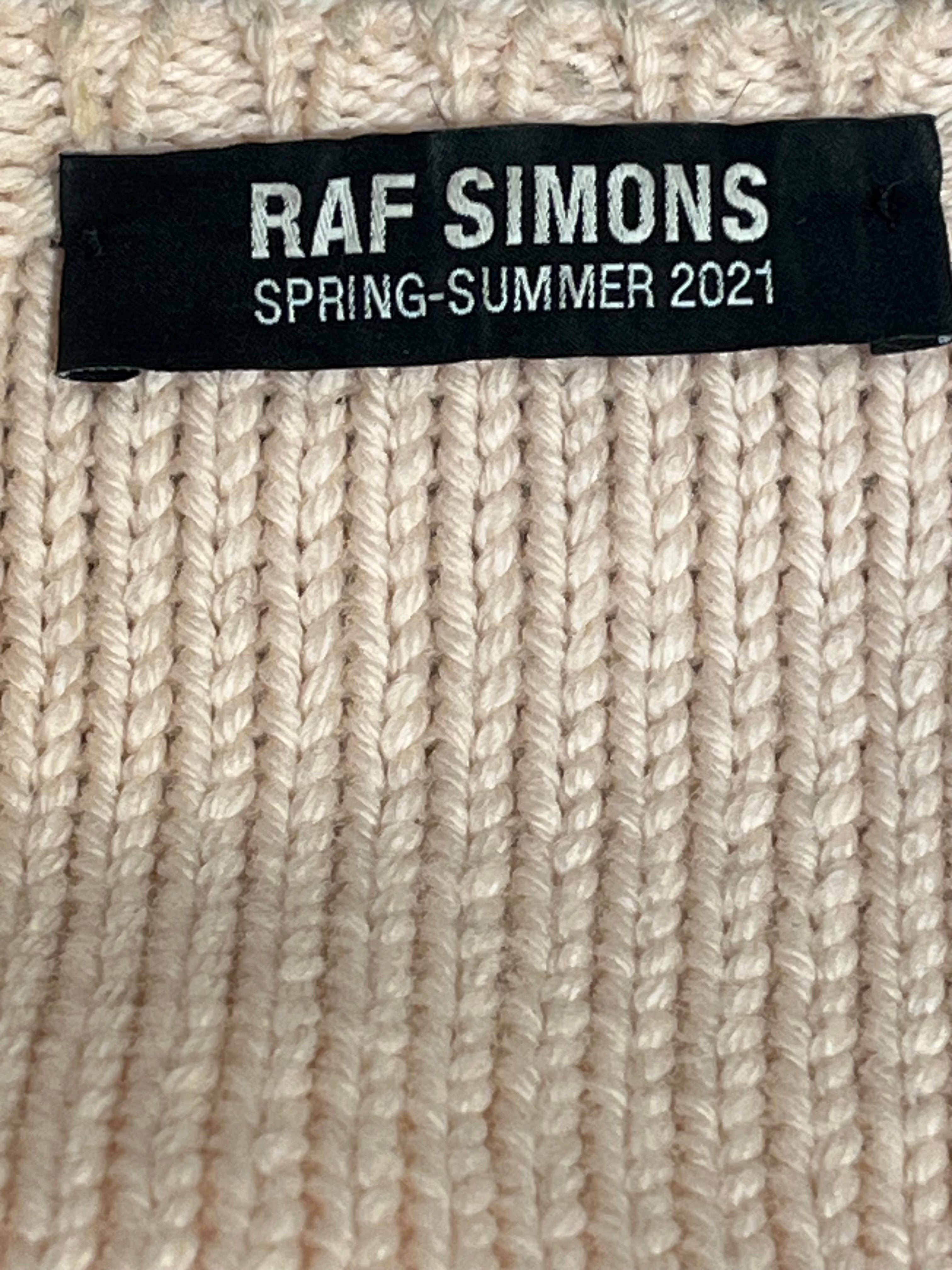 RAF SIMONS/Heavy Sweater/L/Wool/PNK/TEENAGE DREAMS CROPPED SWEATER view 3