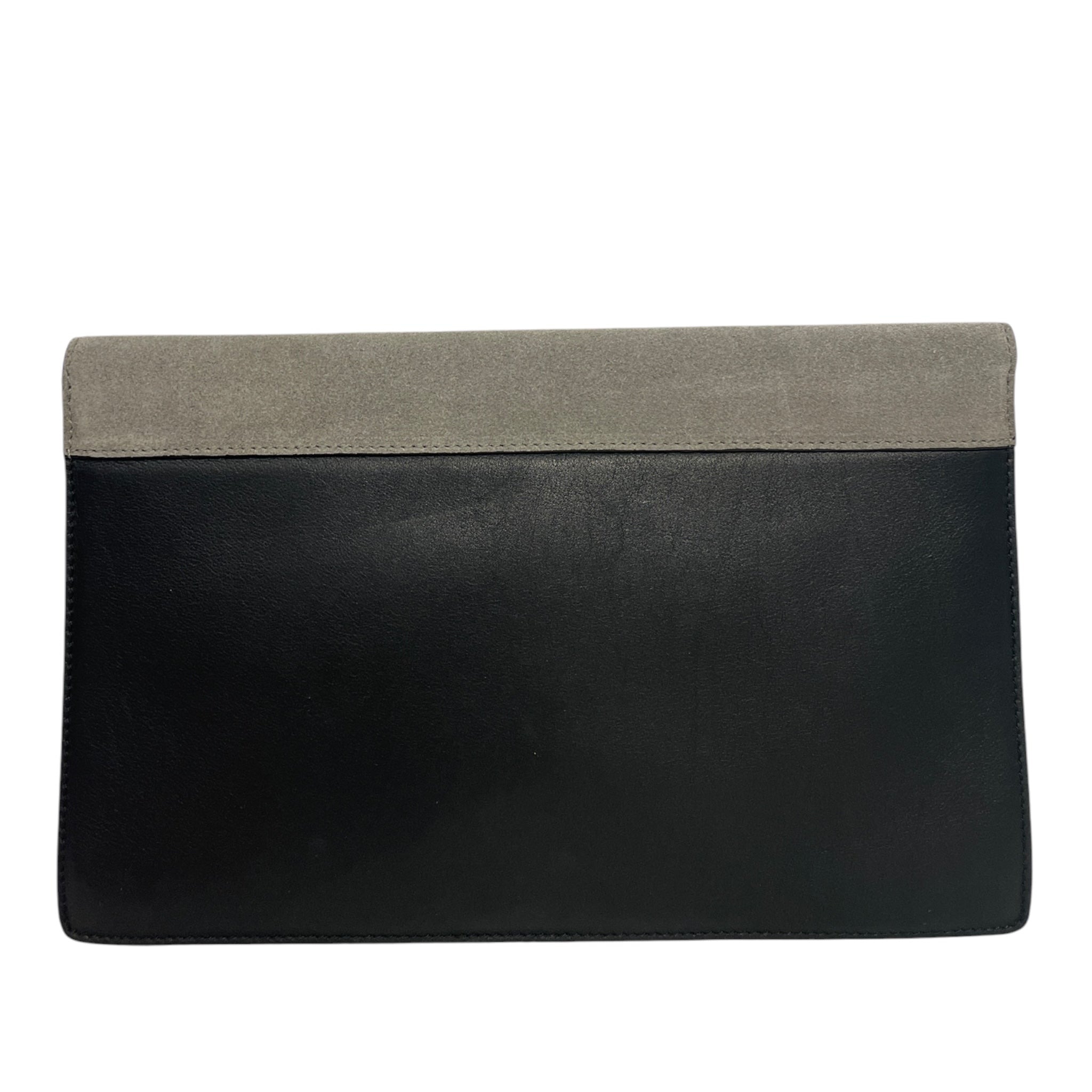 CELINE/Clutch Bag/Border/Leather/BLK/DIAMOND CLUTCH BLUE BROWN view 2