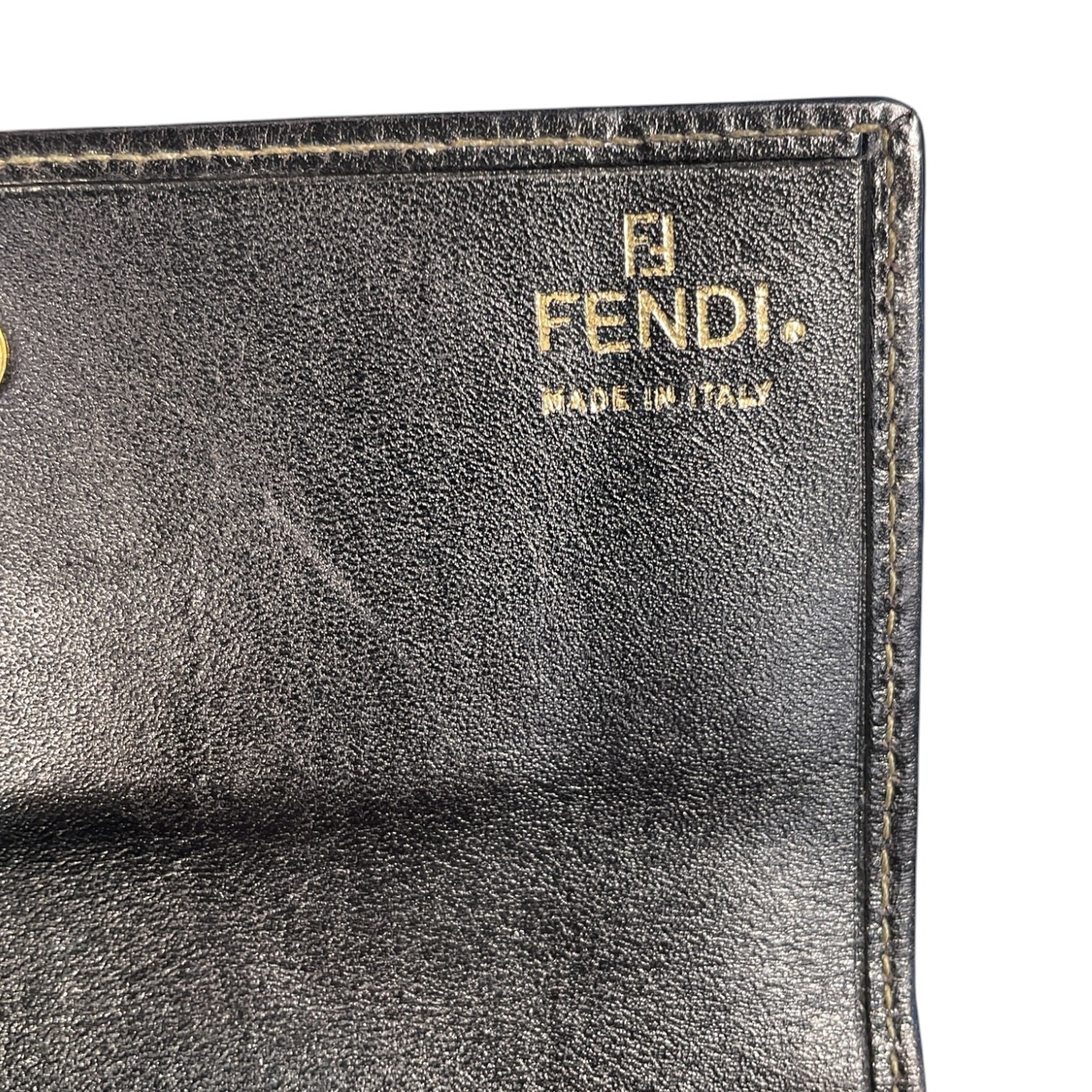 FENDI/Bifold Wallet/Leather/BRW/L's/Vintage Pequin Wallet view 3