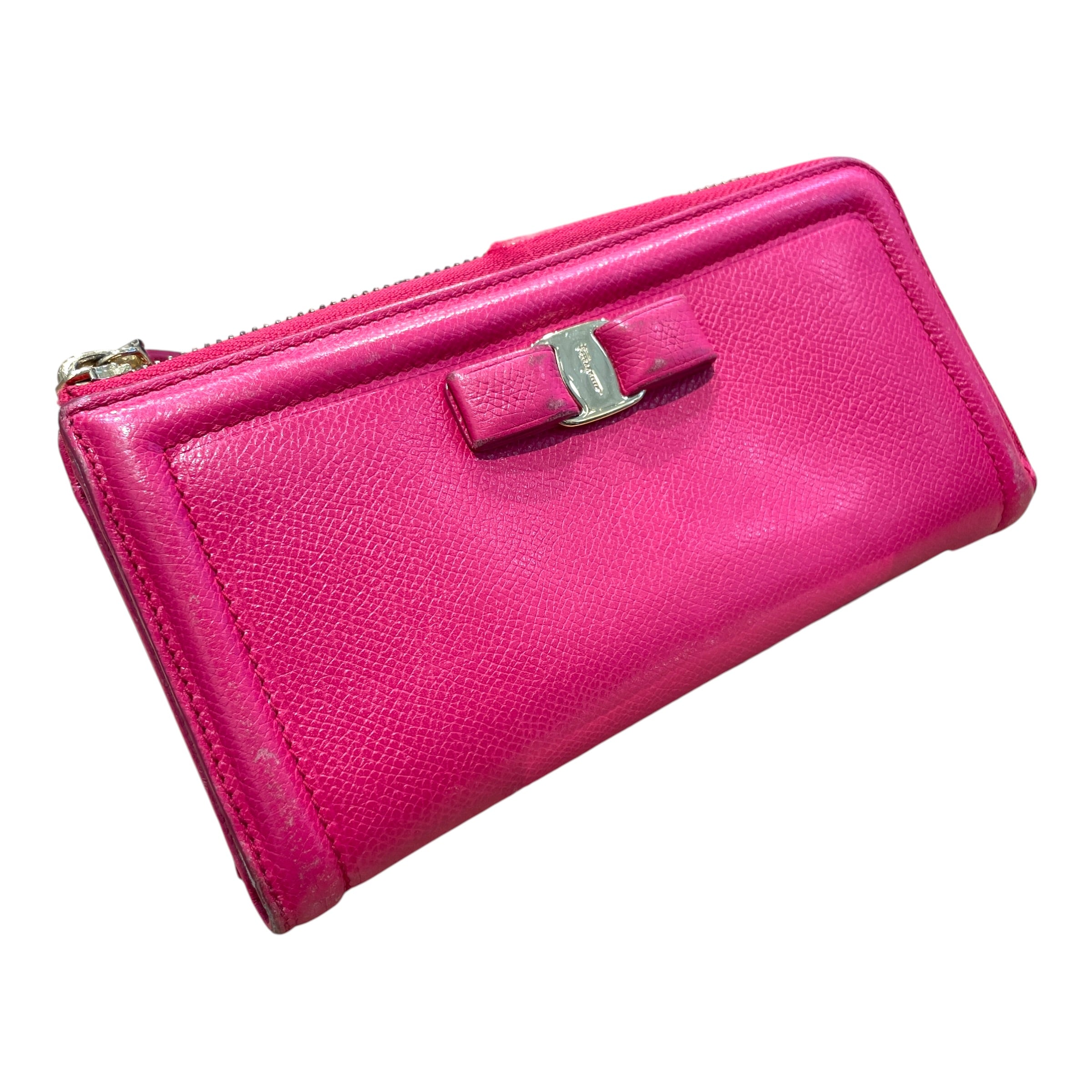 Salvatore Ferragamo/Long Wallet/Leather/PNK/L's/Vara Bow Continental Wallet view 1