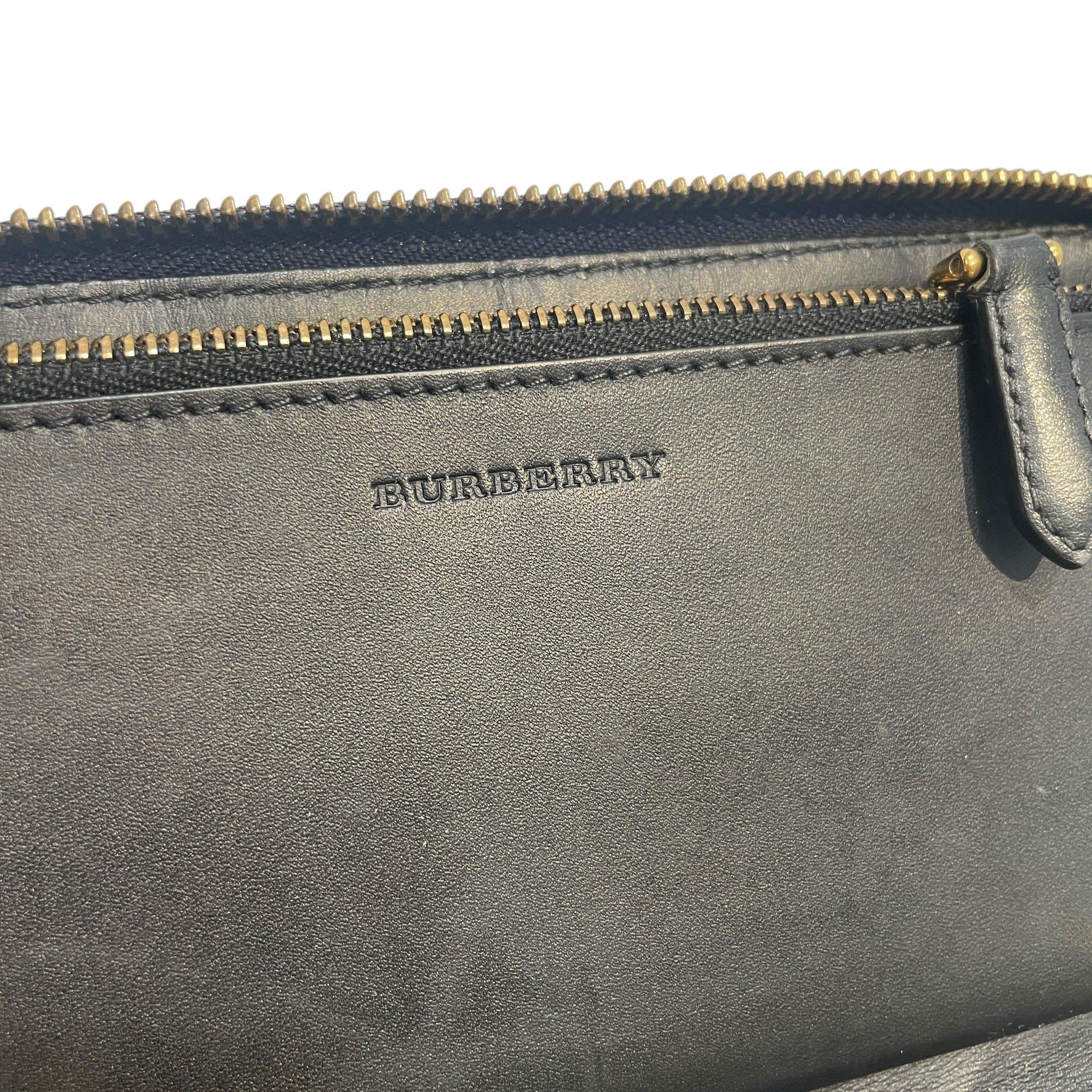 BURBERRY/Long Wallet/Leather/BLU/L's/Burberry Leather Wallet view 4