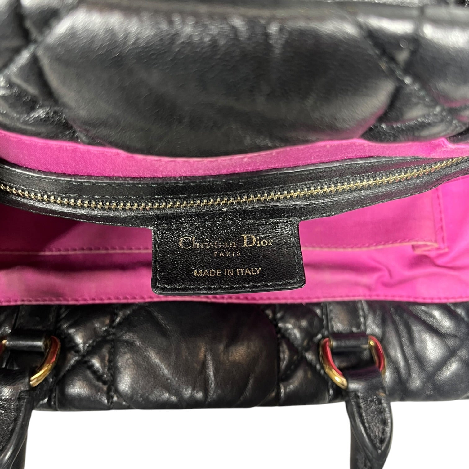Christian Dior/Cross Body Bag/Leather/BLK/Milly La Foret Tote Bag view 4