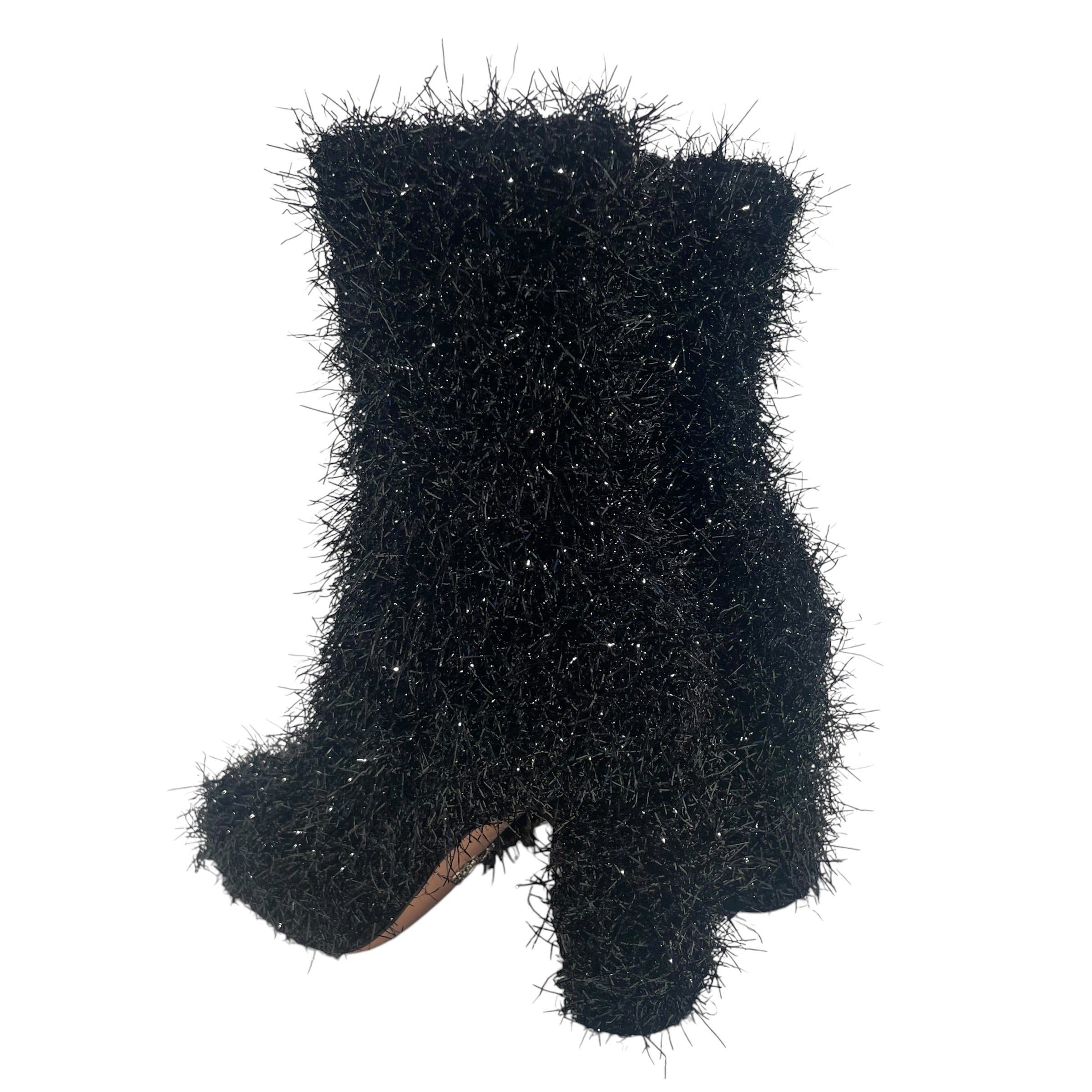 OSCAR TIYE/Ankle Boots/US 7/BLK/FAUX FUR view 2