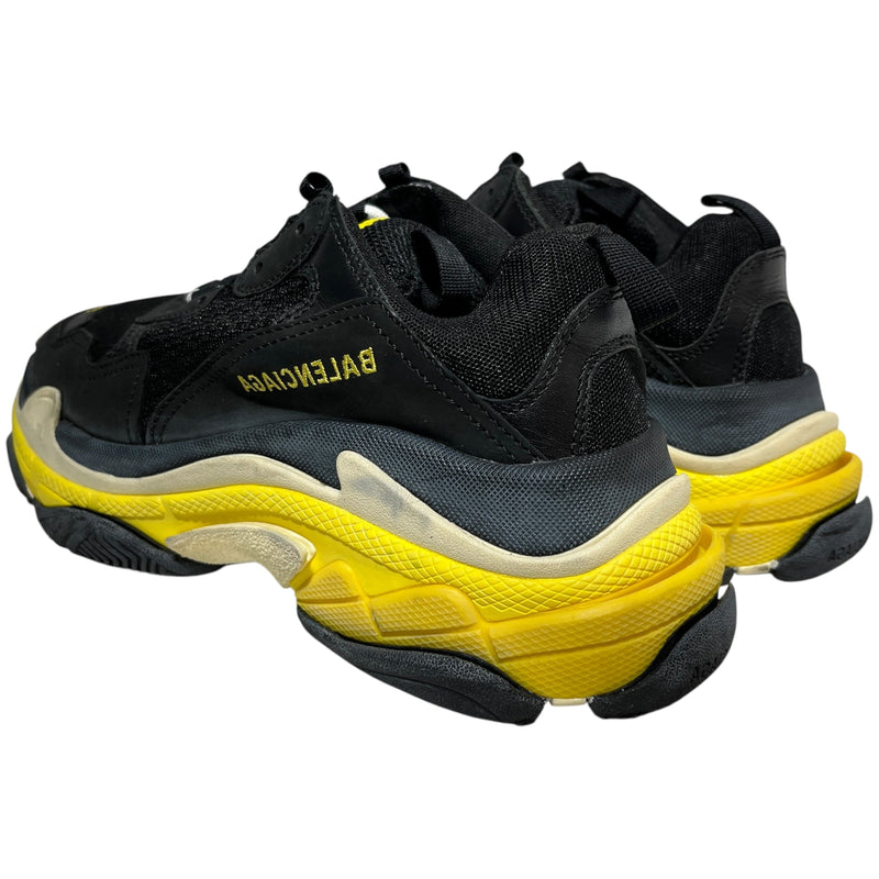 BALENCIAGA/Low-Sneakers/US 7.5/Cotton/BLK/TRIPPLE S YELLOW SOLE