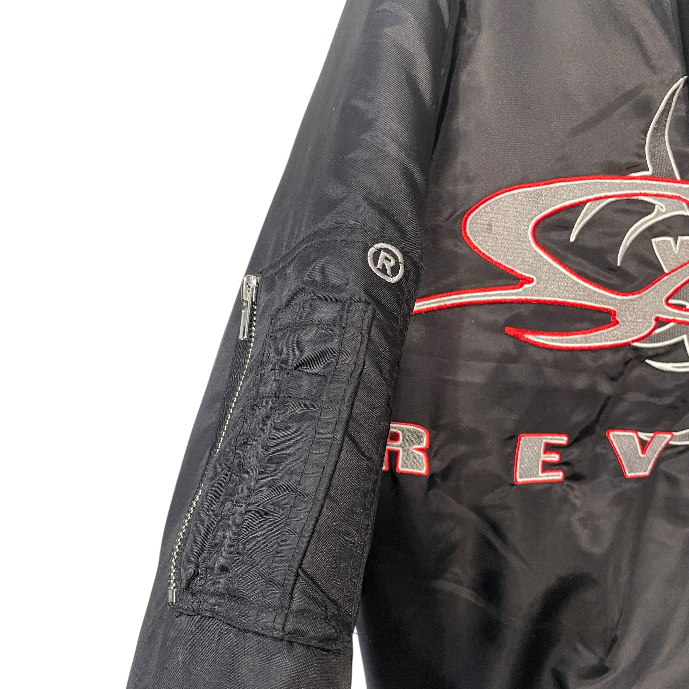 Revenge/Flight Jkt/S/Nylon/BLK/HOODED BOMBER JACKET view 7