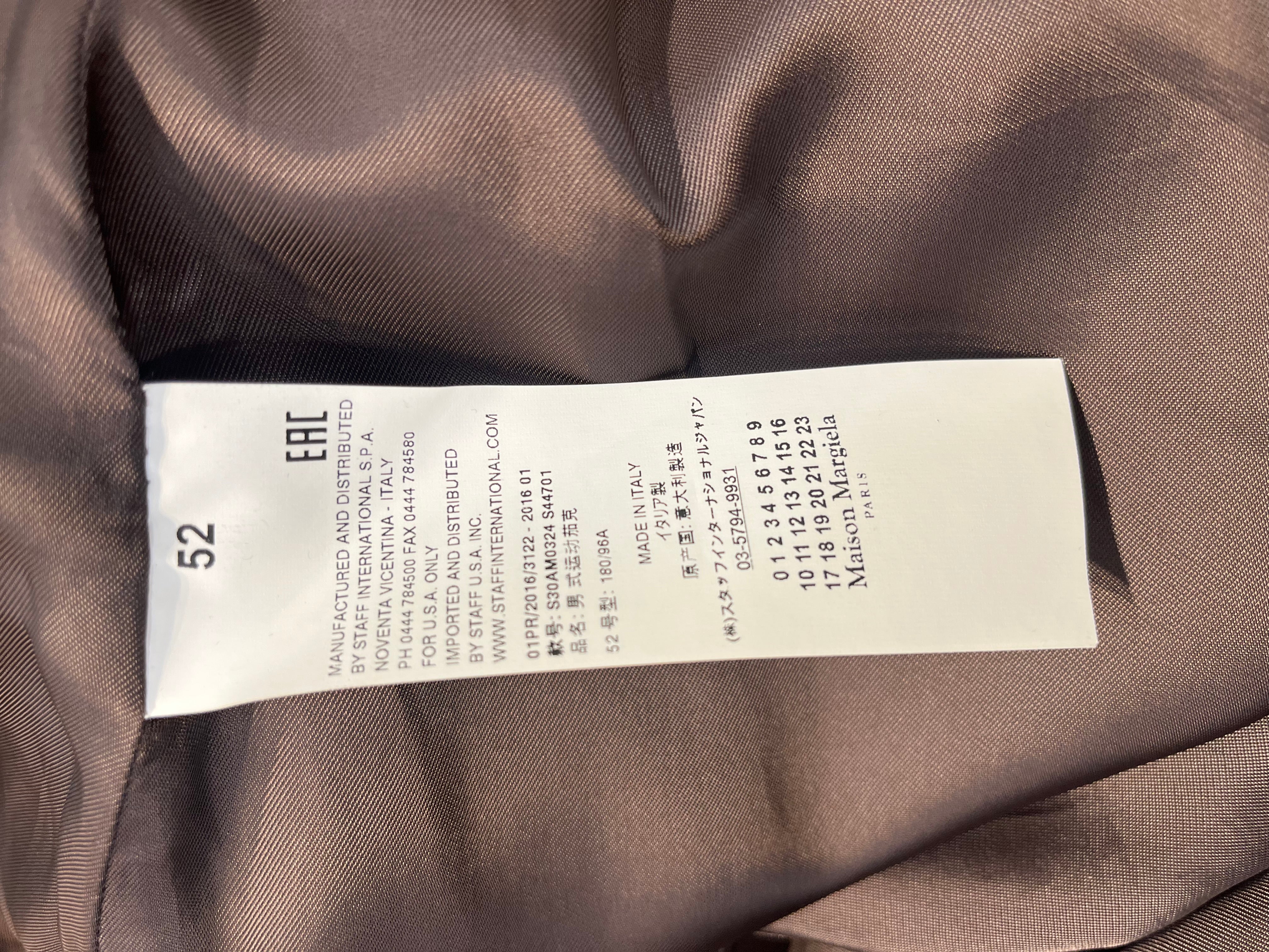 Maison Margiela/Jacket/52/BEG/GRAY LEATHER VARSITY Jckt  nwt view 5