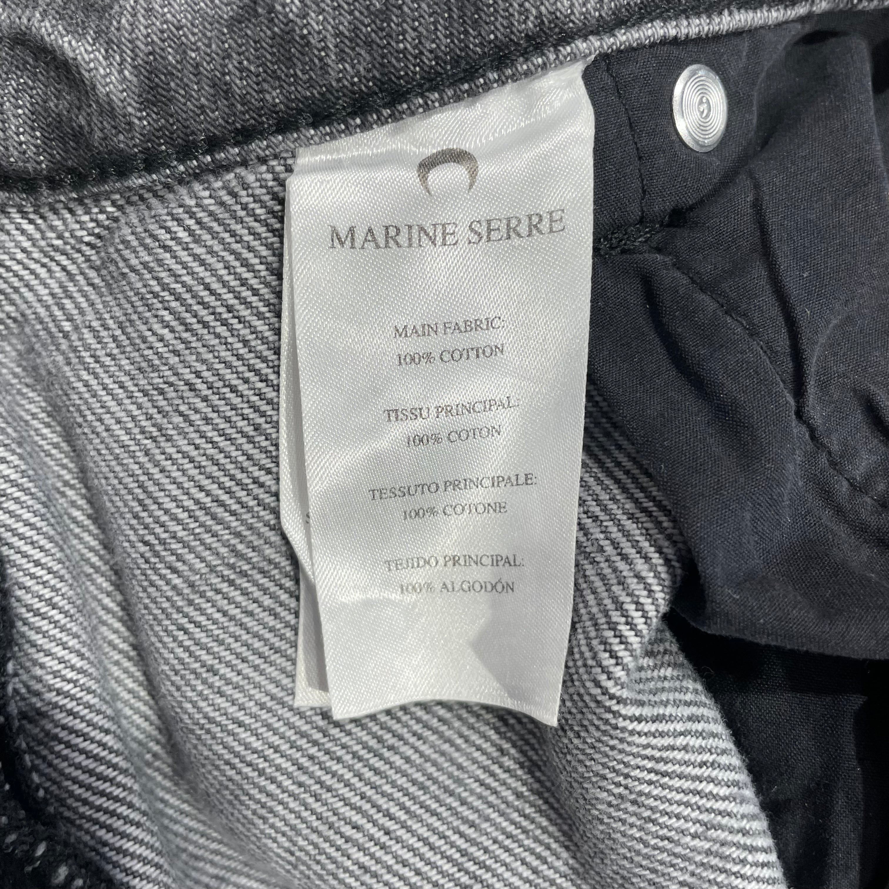 MARINE SERRE/Bottoms/42/Monogram/Denim/GRY/NWT MOON LAZER STRAIGHT FIT view 4