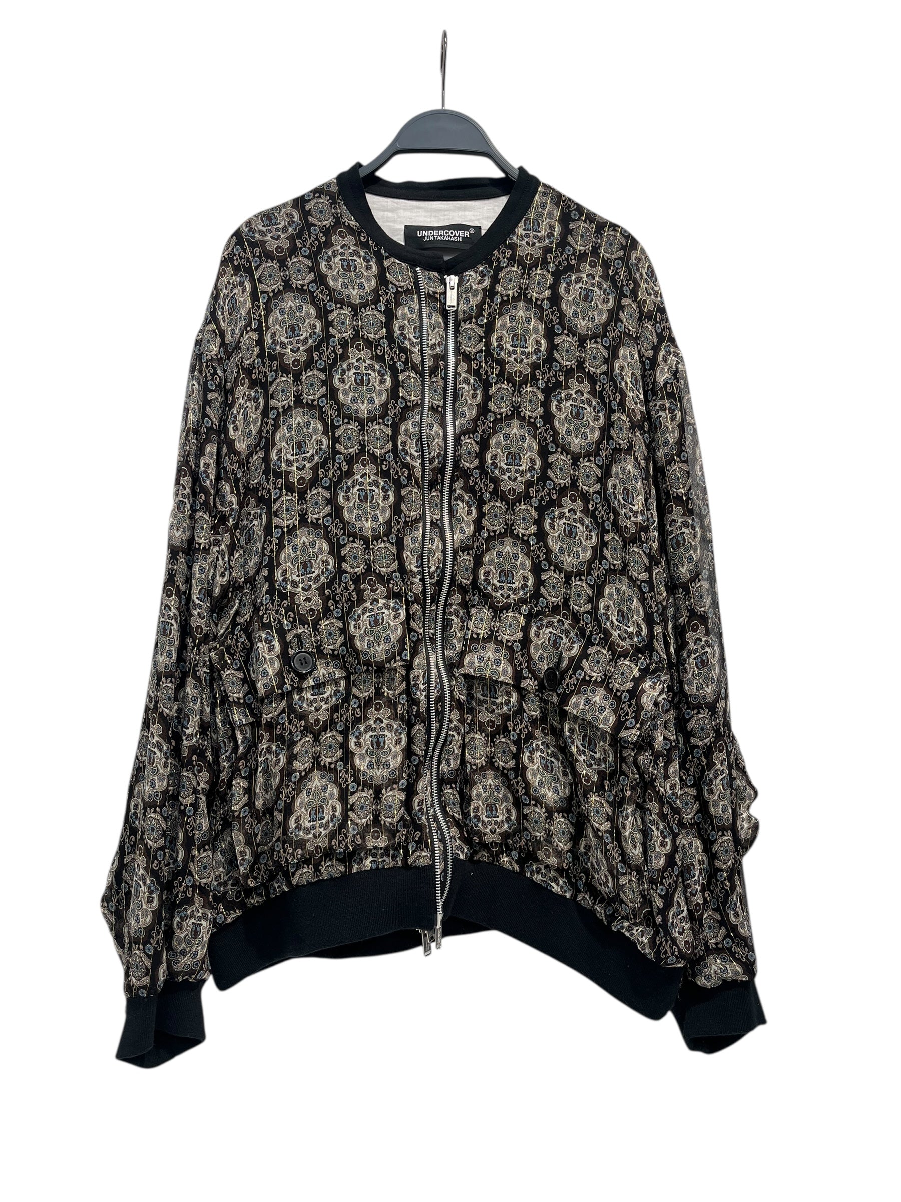 UNDERCOVER/Blouson/4/Silk/BLK/Floral Pattern/SHEER SILK BLOUSON 2025 view 1