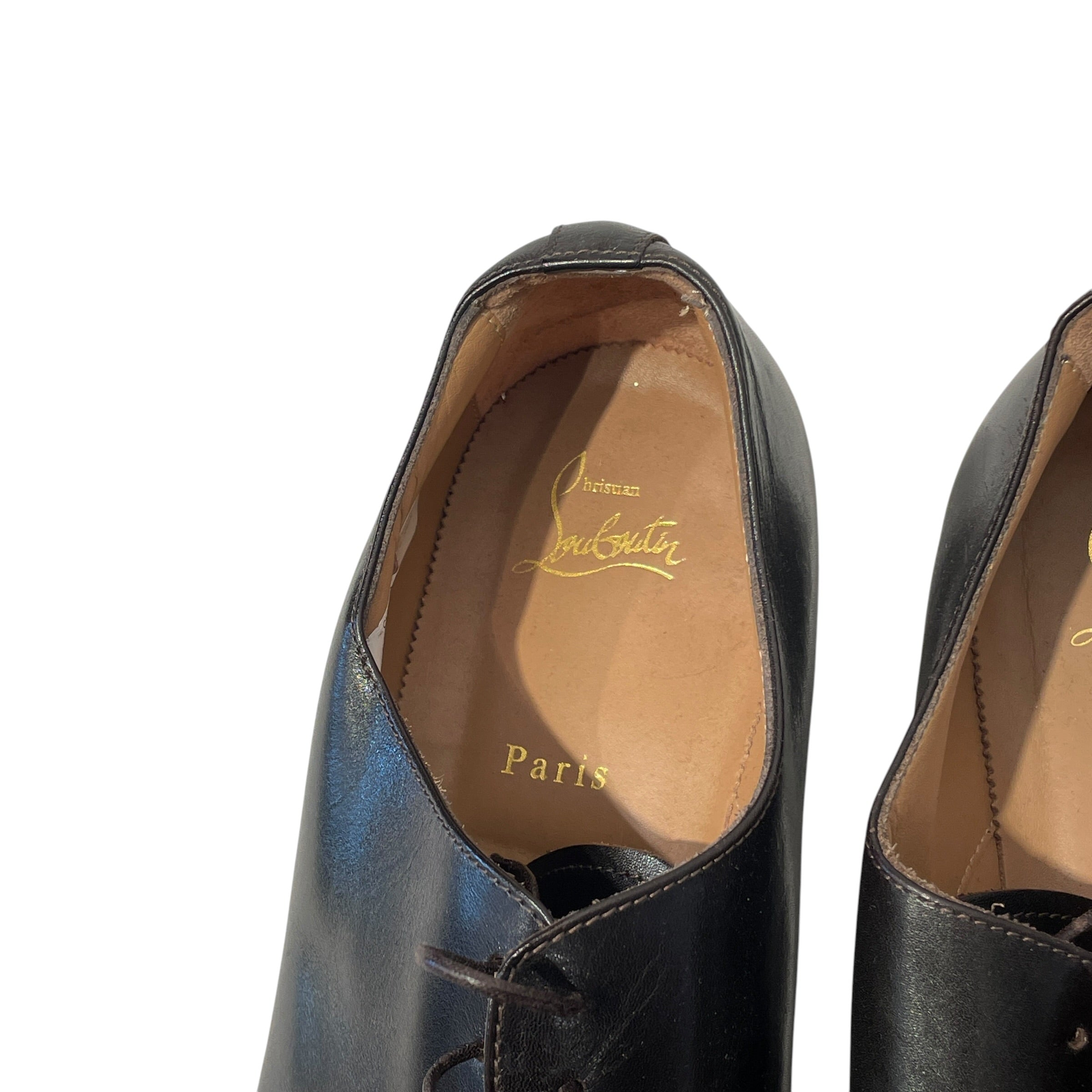 Christian Louboutin/Dress Shoes/EU 45/Leather/BRW/DERBY SHOES ONE BUCKLE view 4