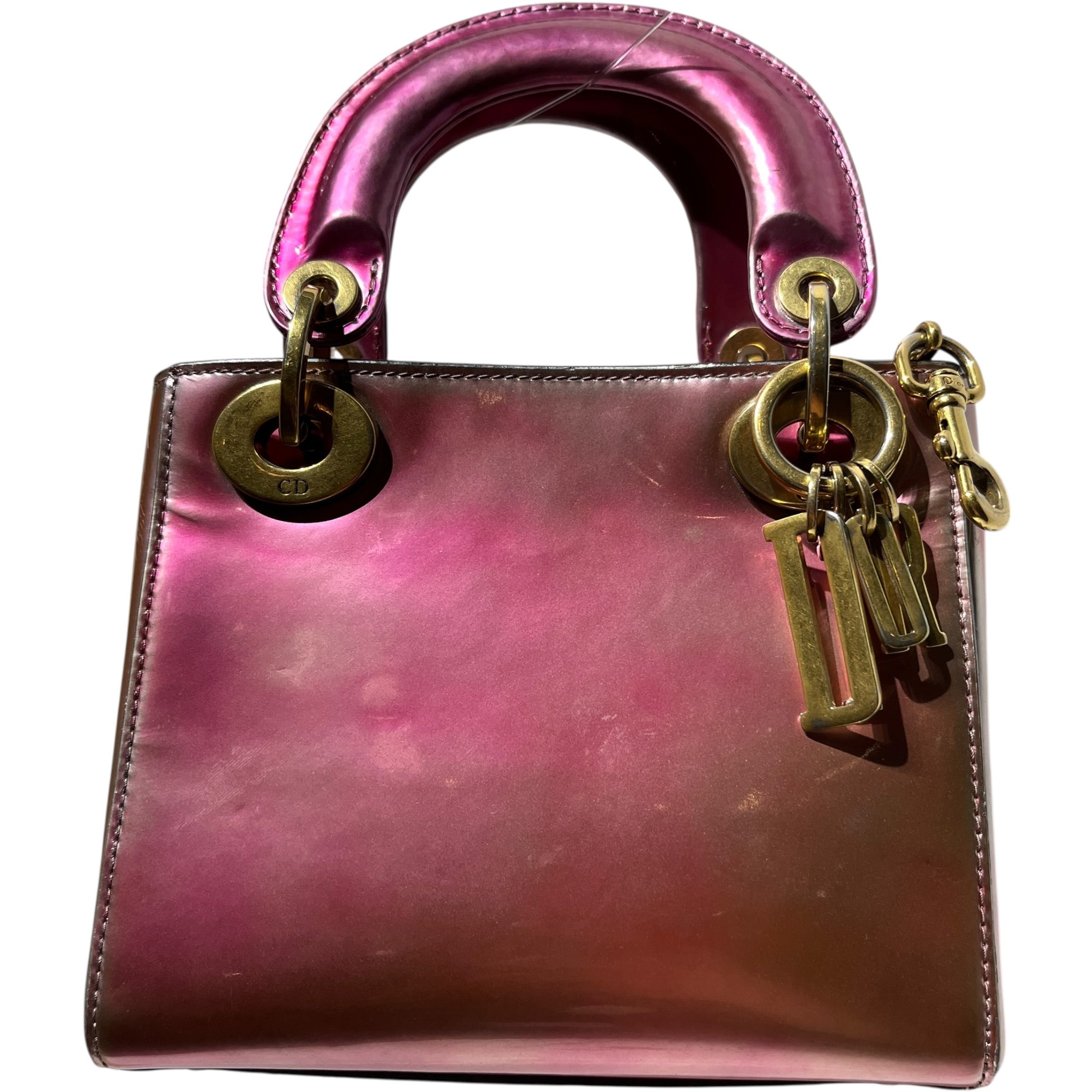 Christian Dior/Hand Bag/All Over Print/Leather/PNK/MINI LADY DIOR view 1