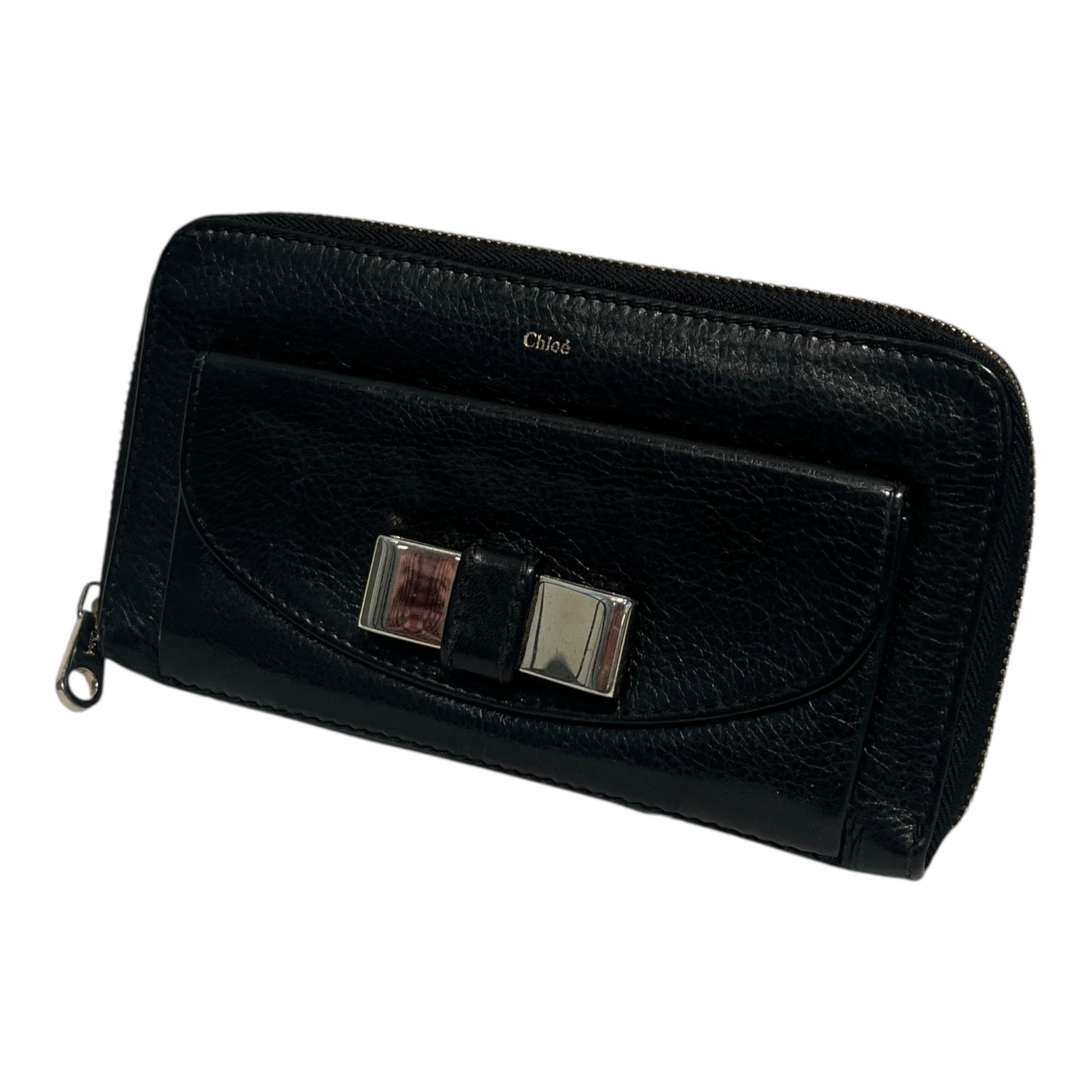 Chloe/Long Wallet/Leather/BLK/BOW WALLET view 1