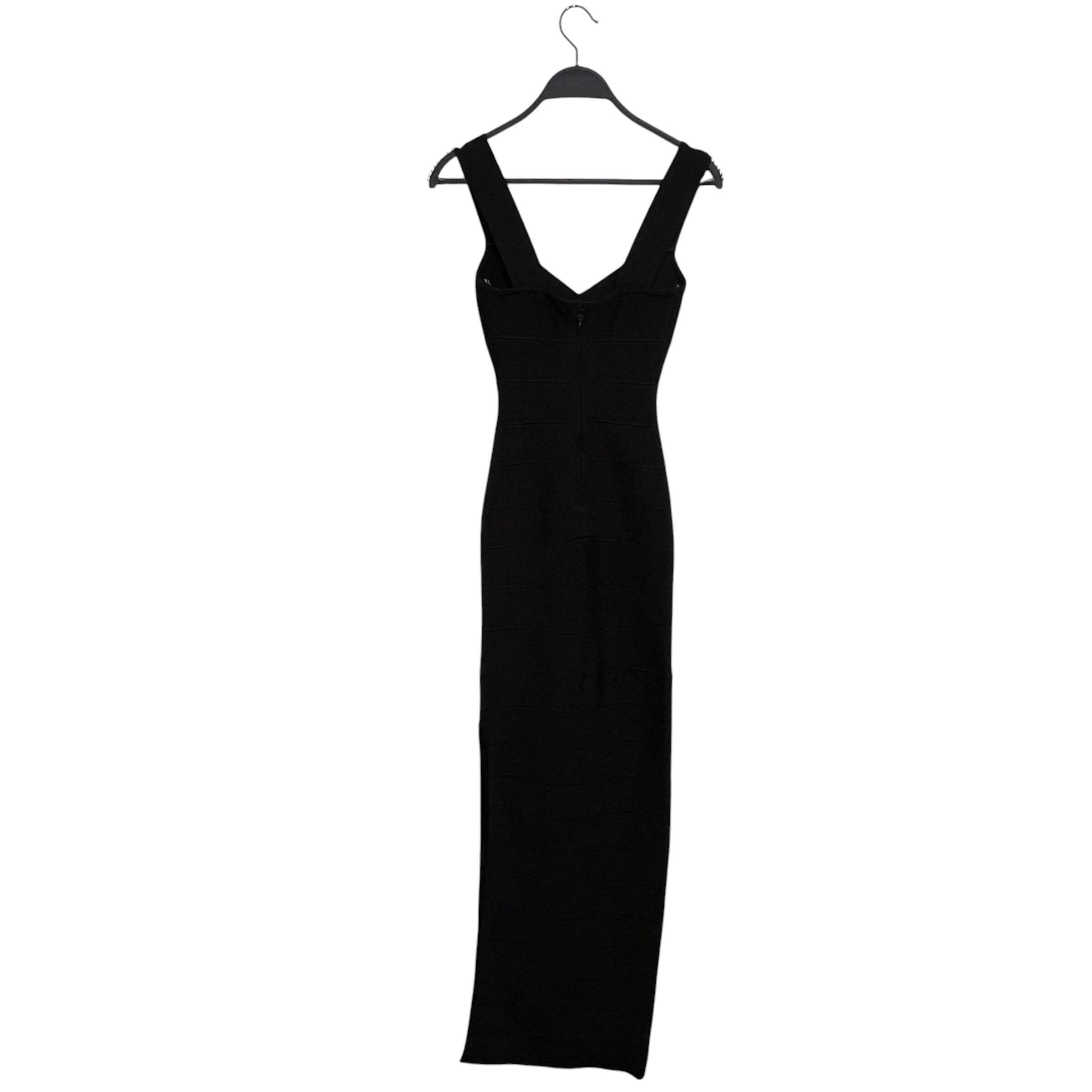 Herve Leger/Camisole Dress/XXS/Rayon/BLK/Long view 2