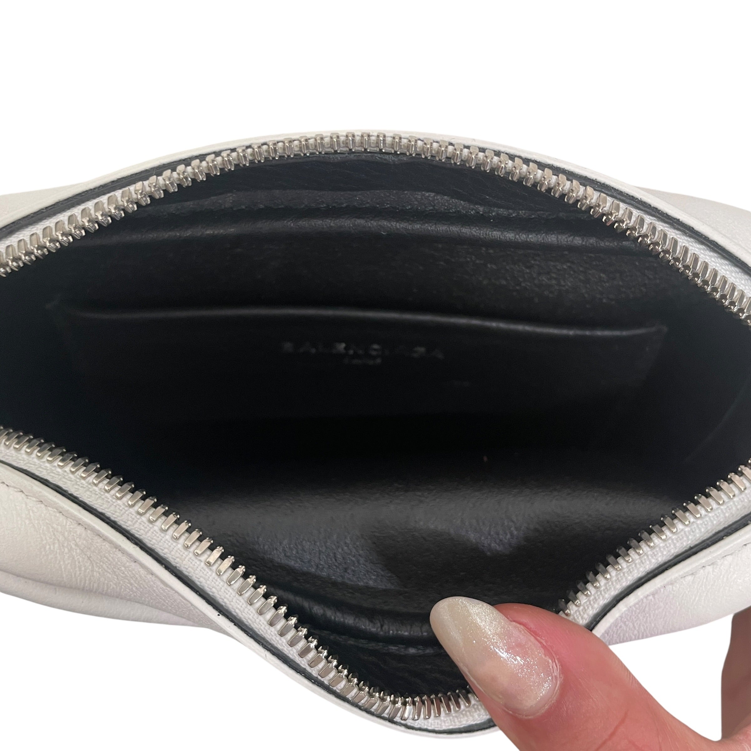 BALENCIAGA/Clutch Bag/Leather/WHT/BALENCIAGAONFRONT view 4