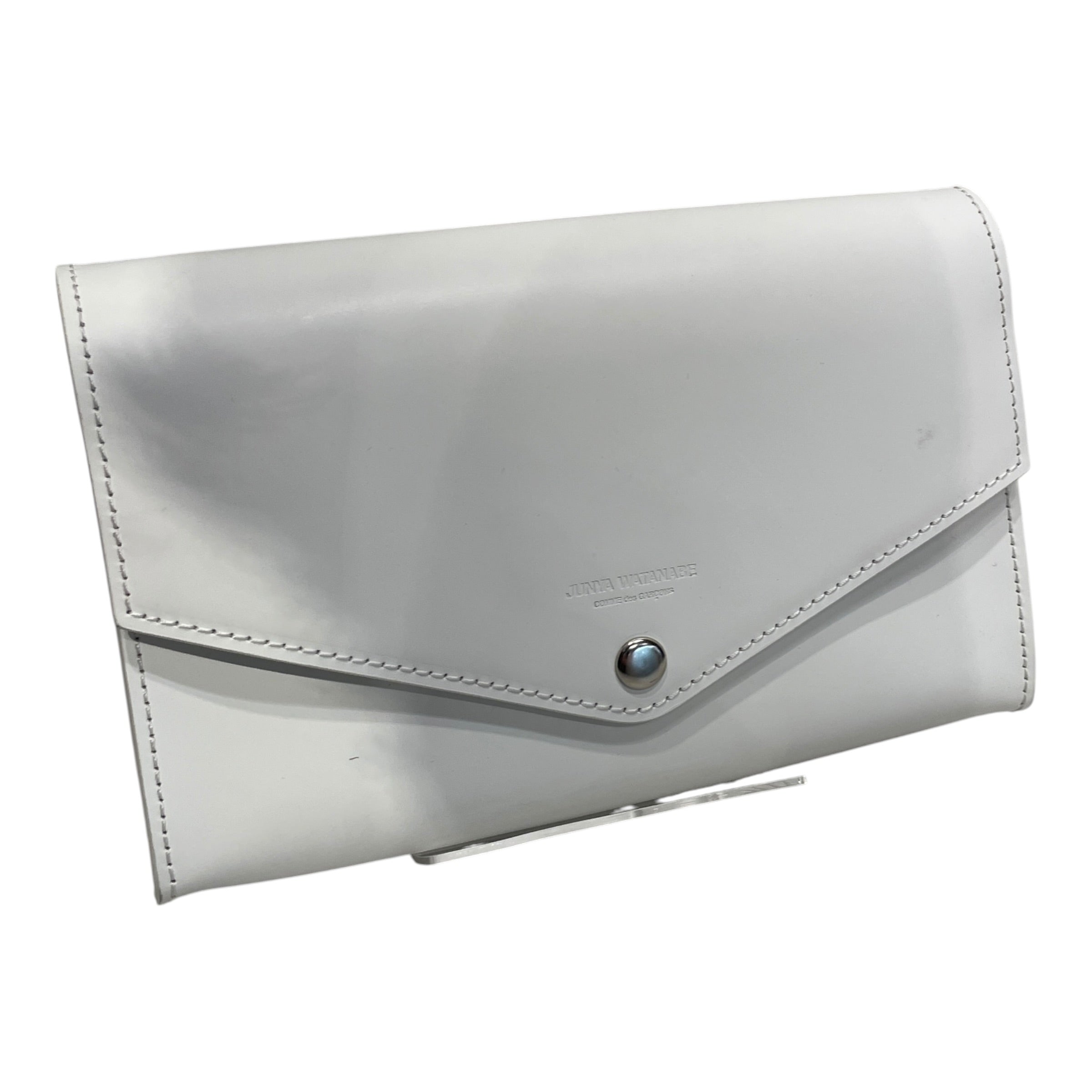 JUNYA WATANABE COMME des GARCONS/Clutch Bag/Leather/WHT/SNAP BUTTON CLUTCH view 1