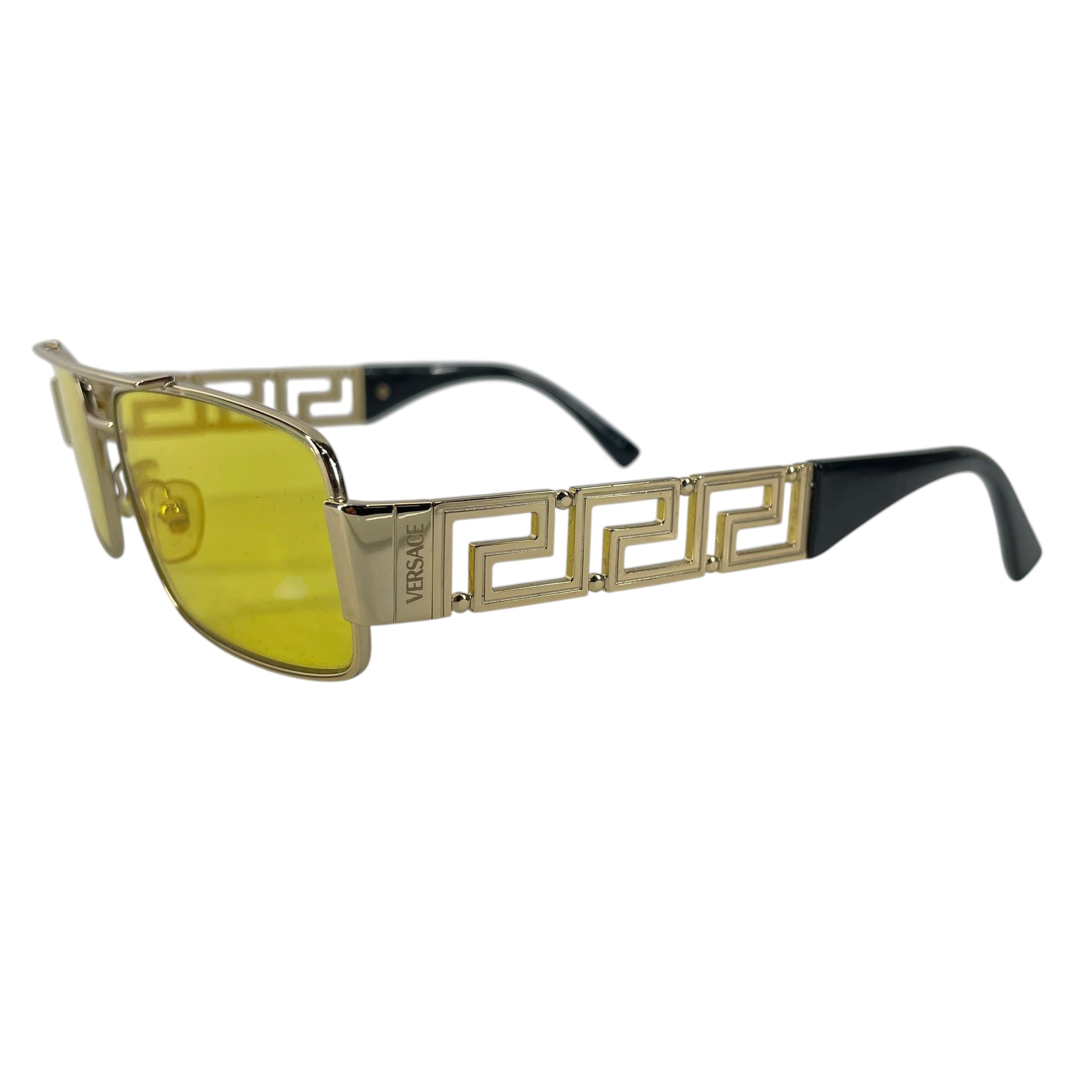 VERSACE/Sunglasses/Plastic/GLD/yellow tint/ logo on arms view 2