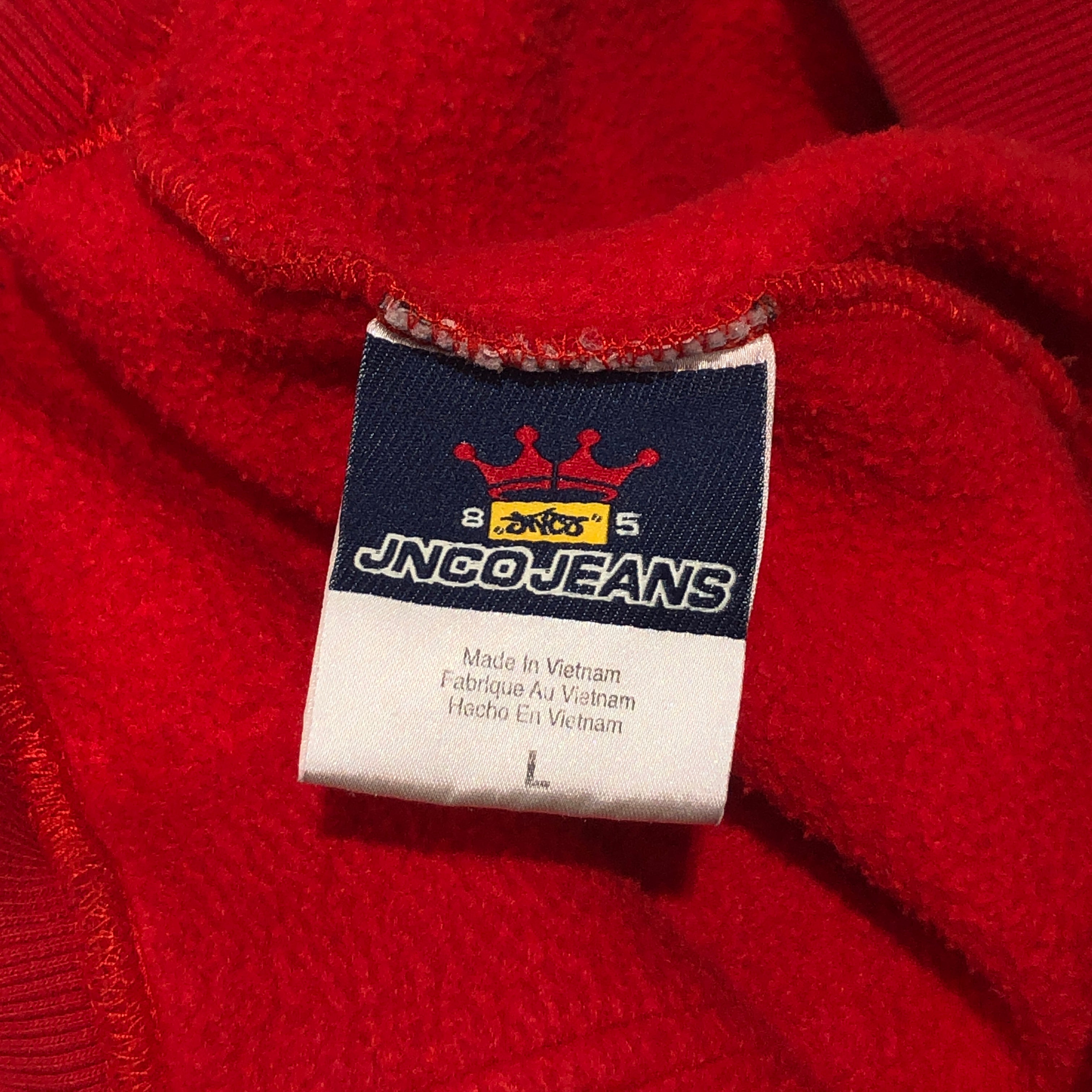 JNCO/Hoodie/L/Cotton/RED/EMBROIDERED CHEST LOGO view 5