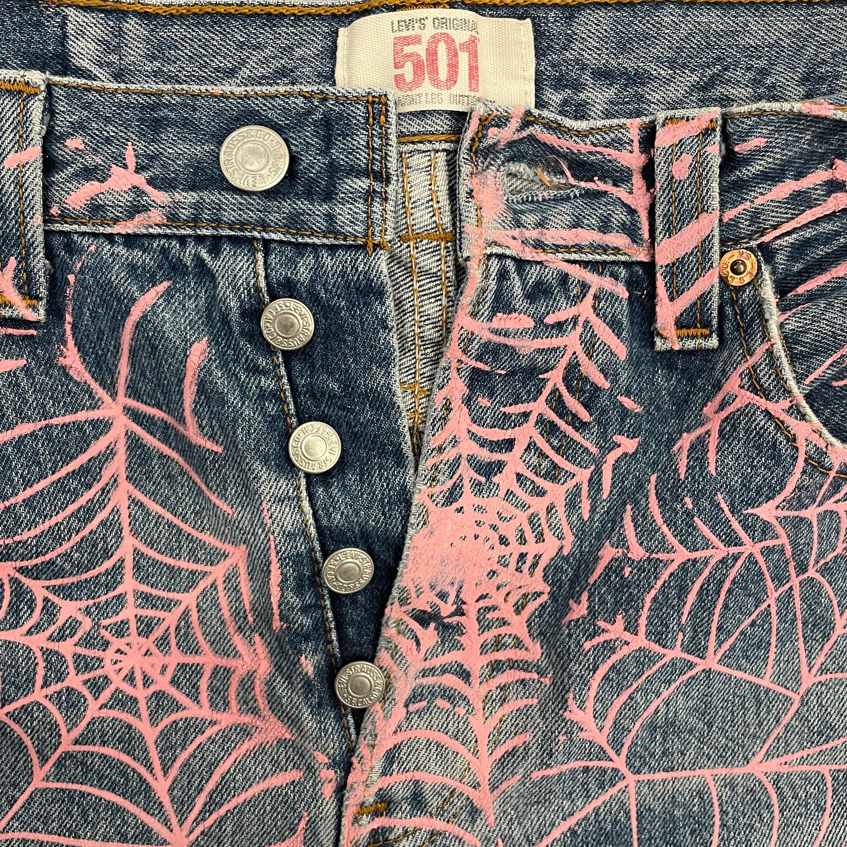 Sp5der/Levi's/Straight Pants/32/Denim/BLU/All Over Print/ view 3