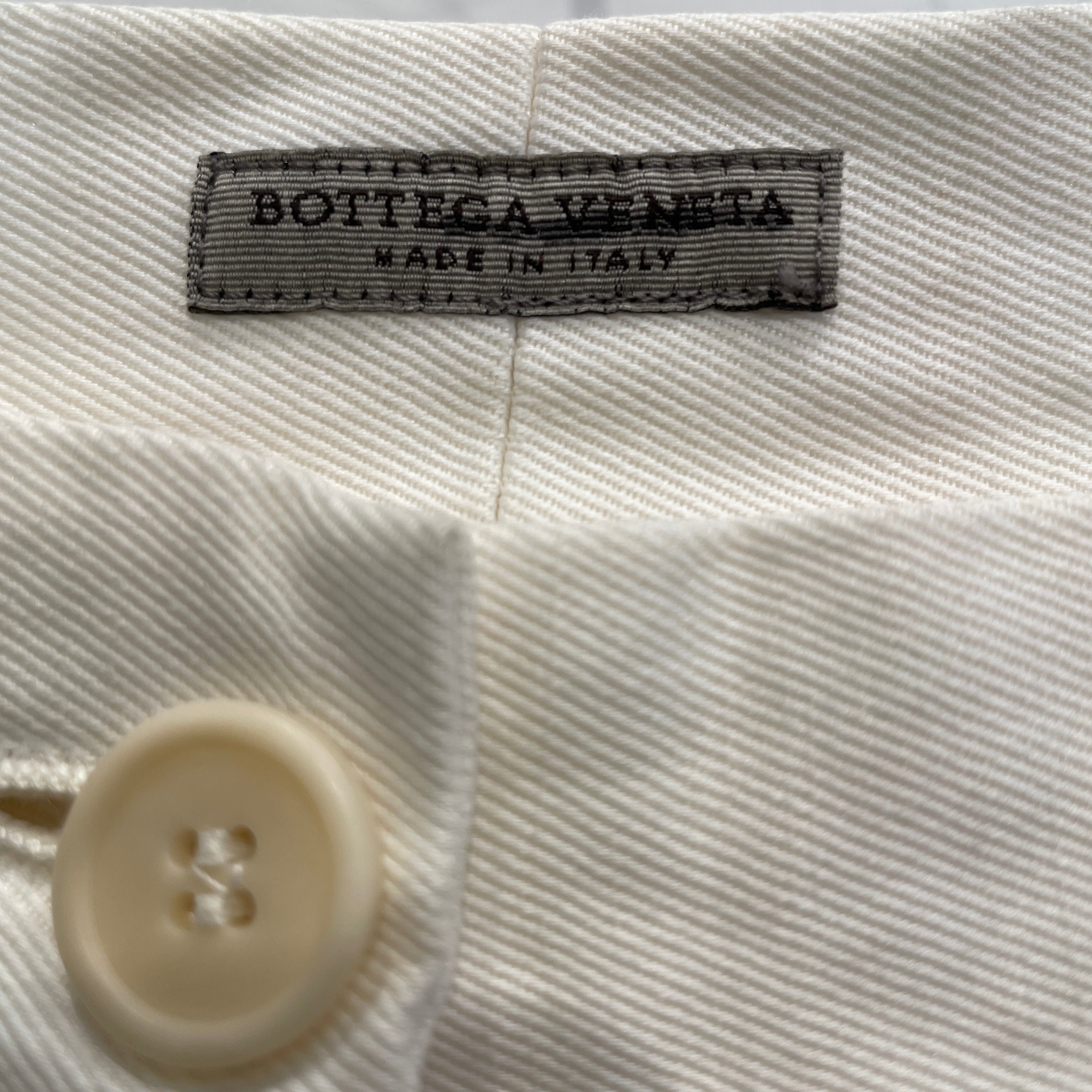 BOTTEGA VENETA/Straight Pants/38/Linen/WHT/ view 3