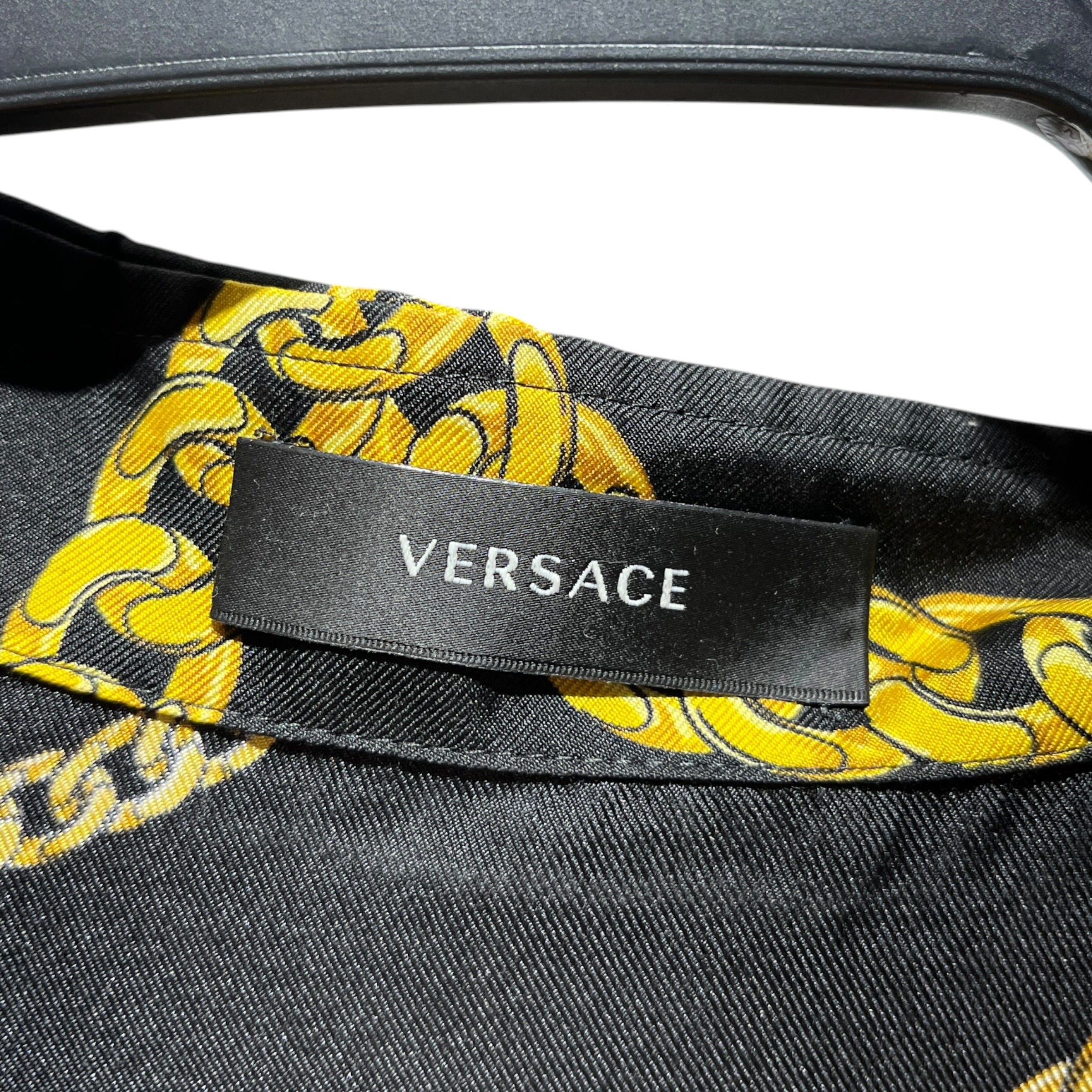 VERSACE/LS Shirt/50/Silk/BLK/All Over Print/gold chains view 3