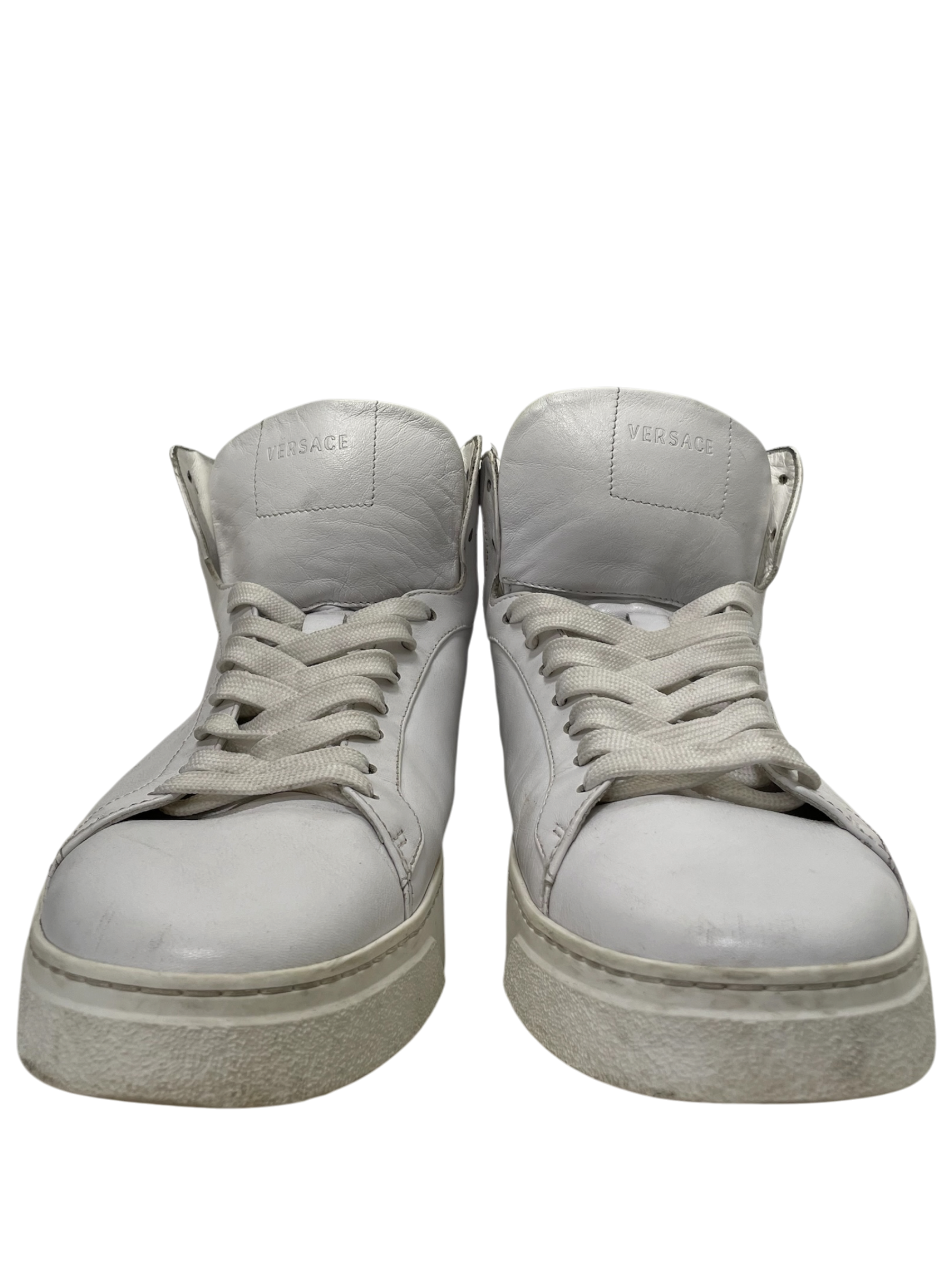 VERSACE/Hi-Sneakers/EU 43/Cotton/WHT/ view 3
