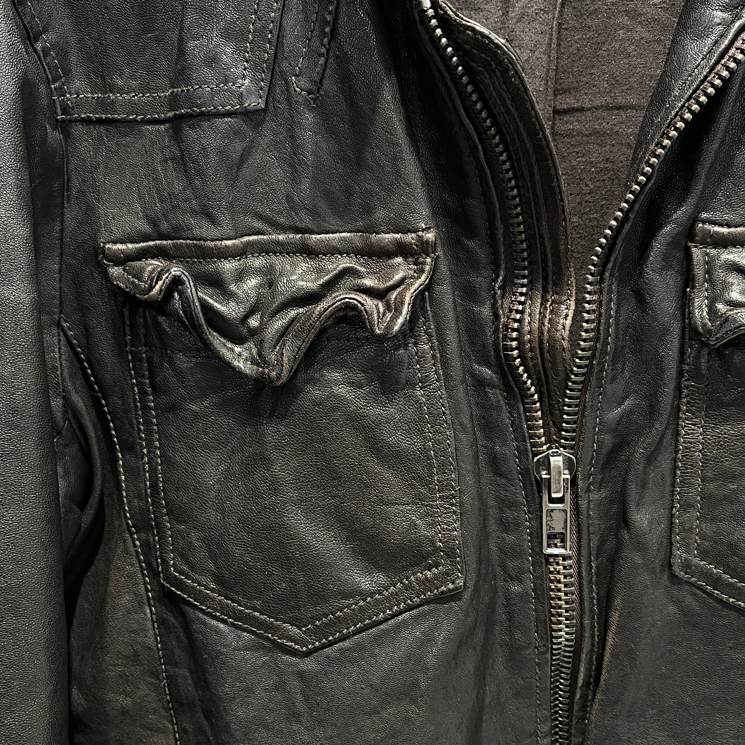 ALLSAINTS/Leather Jkt/L/Leather/BRW/Double Breasted/Spitalfields Jacks Place Jkt view 4