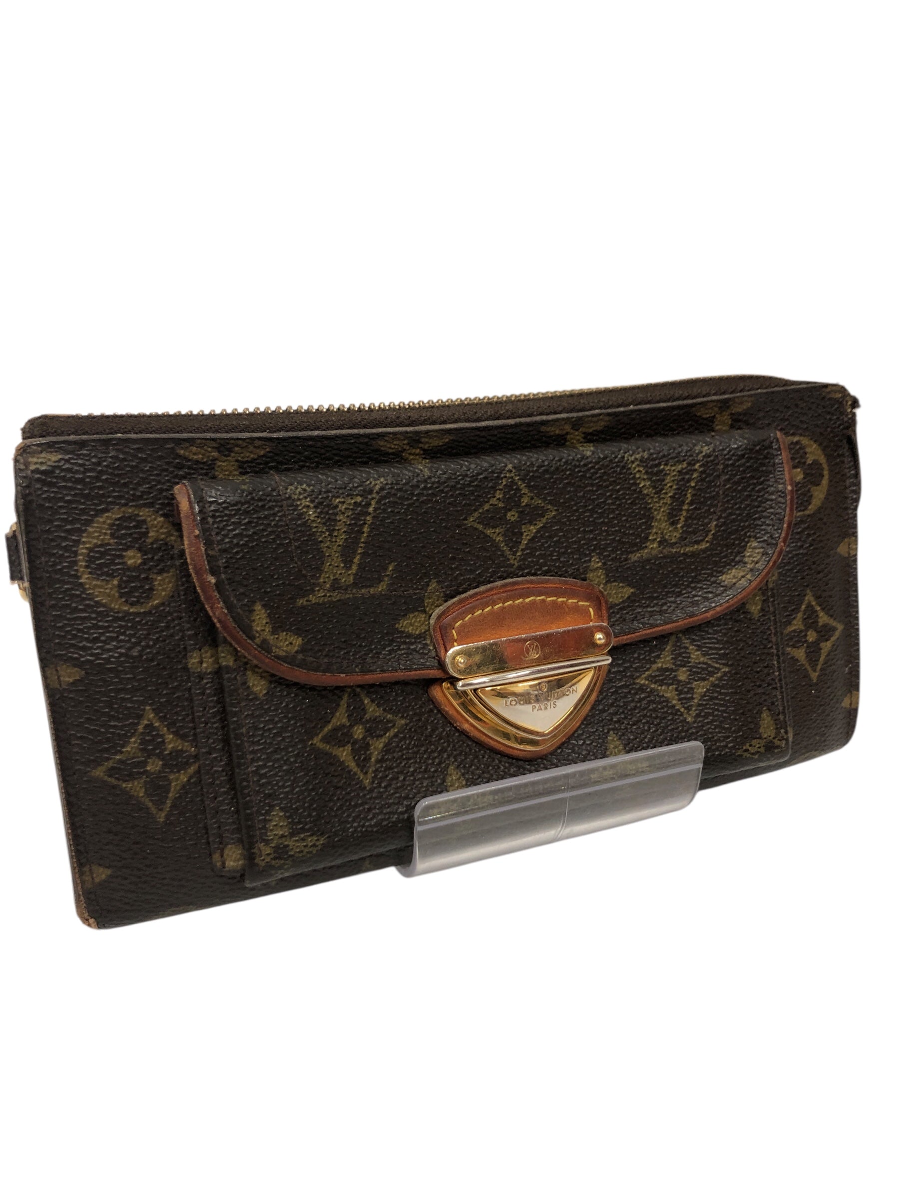 LOUIS VUITTON/Long Wallet/Monogram/Leather/BRW/L's/ view 1