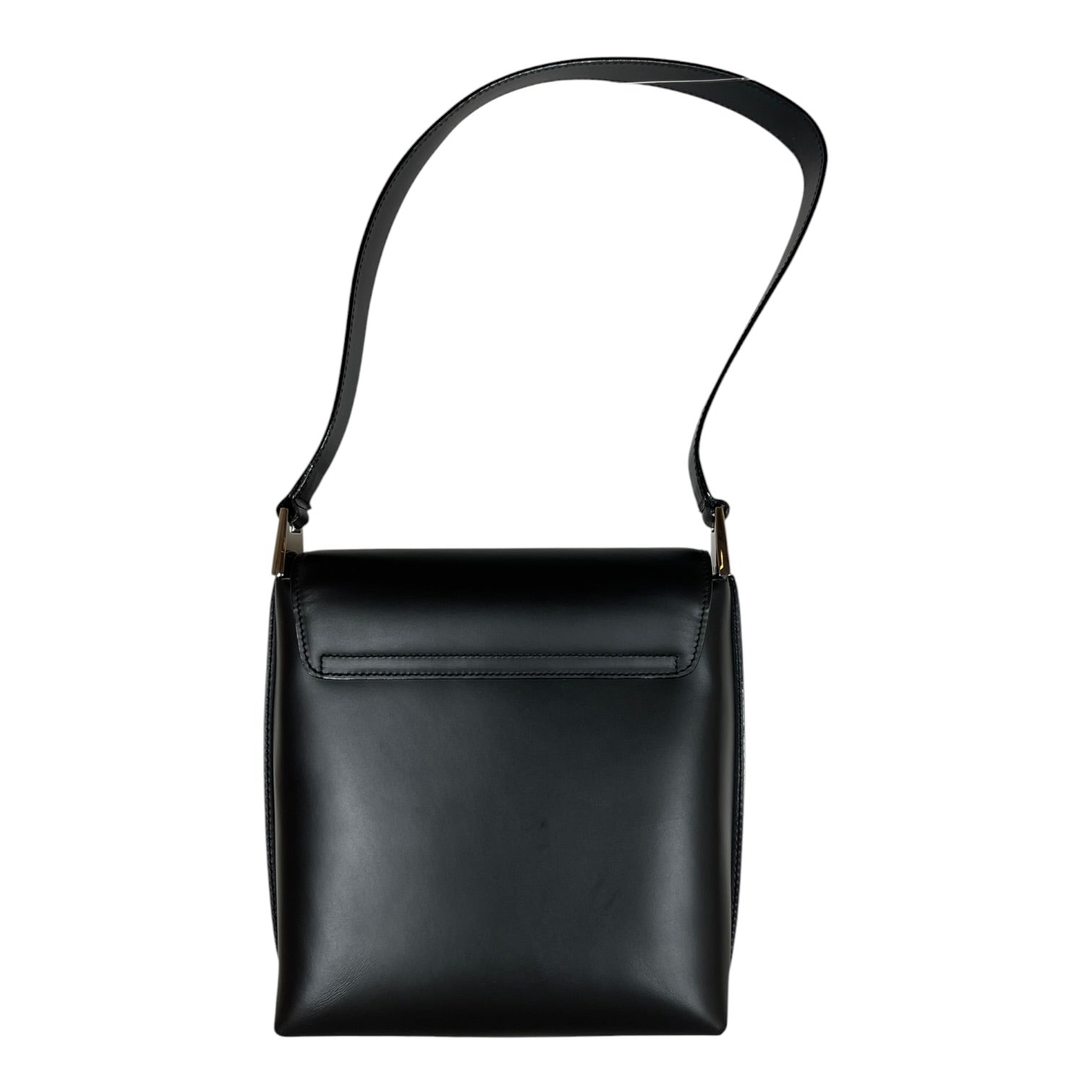 GUCCI/Hand Bag/Leather/BLK/Front flap medium view 3