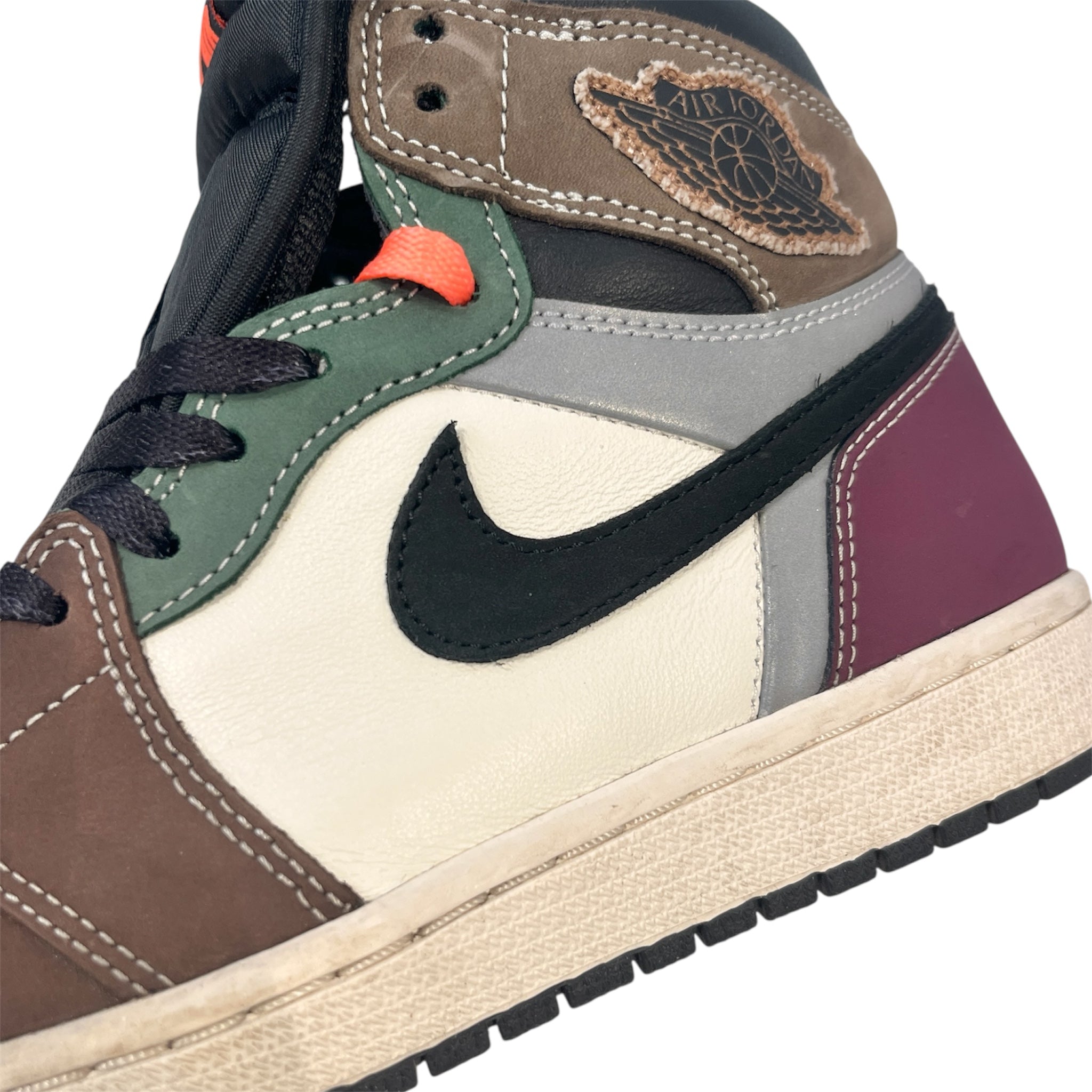 NIKE/Hi-Sneakers/US 8.5/Border/Leather/MLT/Hand Crafted OG view 4